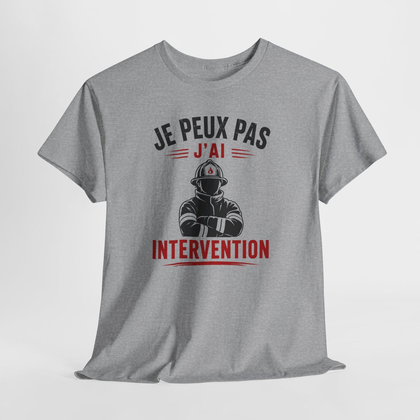 Tee-Shirt Pompier Homme et Femme – Sapeur-Pompier Intervention Secours – Cadeau Original pour Pompier Professionnel ou Volontaire