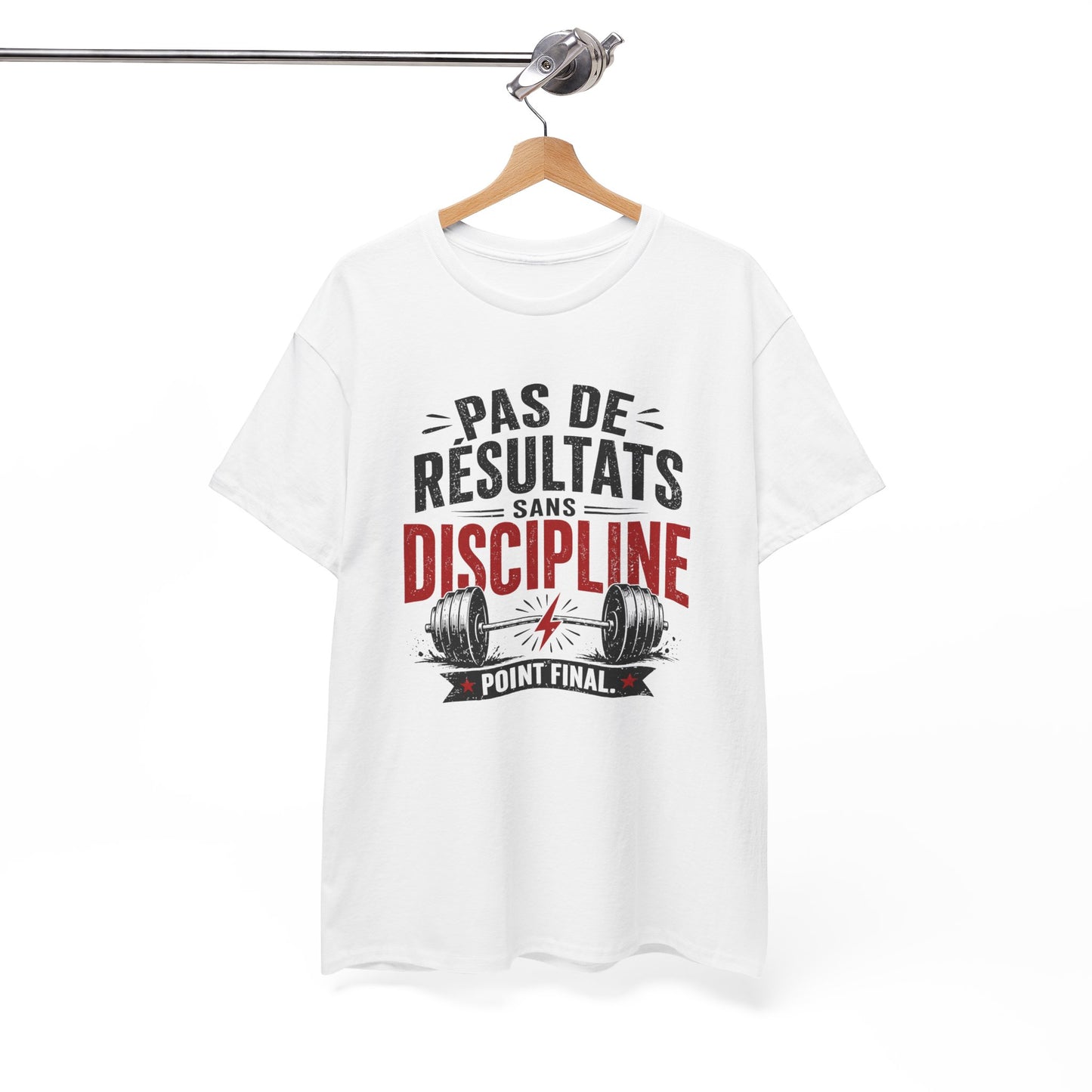 T-Shirt Musculation Discipline – Pas de Résultats Sans Discipline – Tee Shirt Fitness Motivation Gym Adulte Idée Cadeau Sport