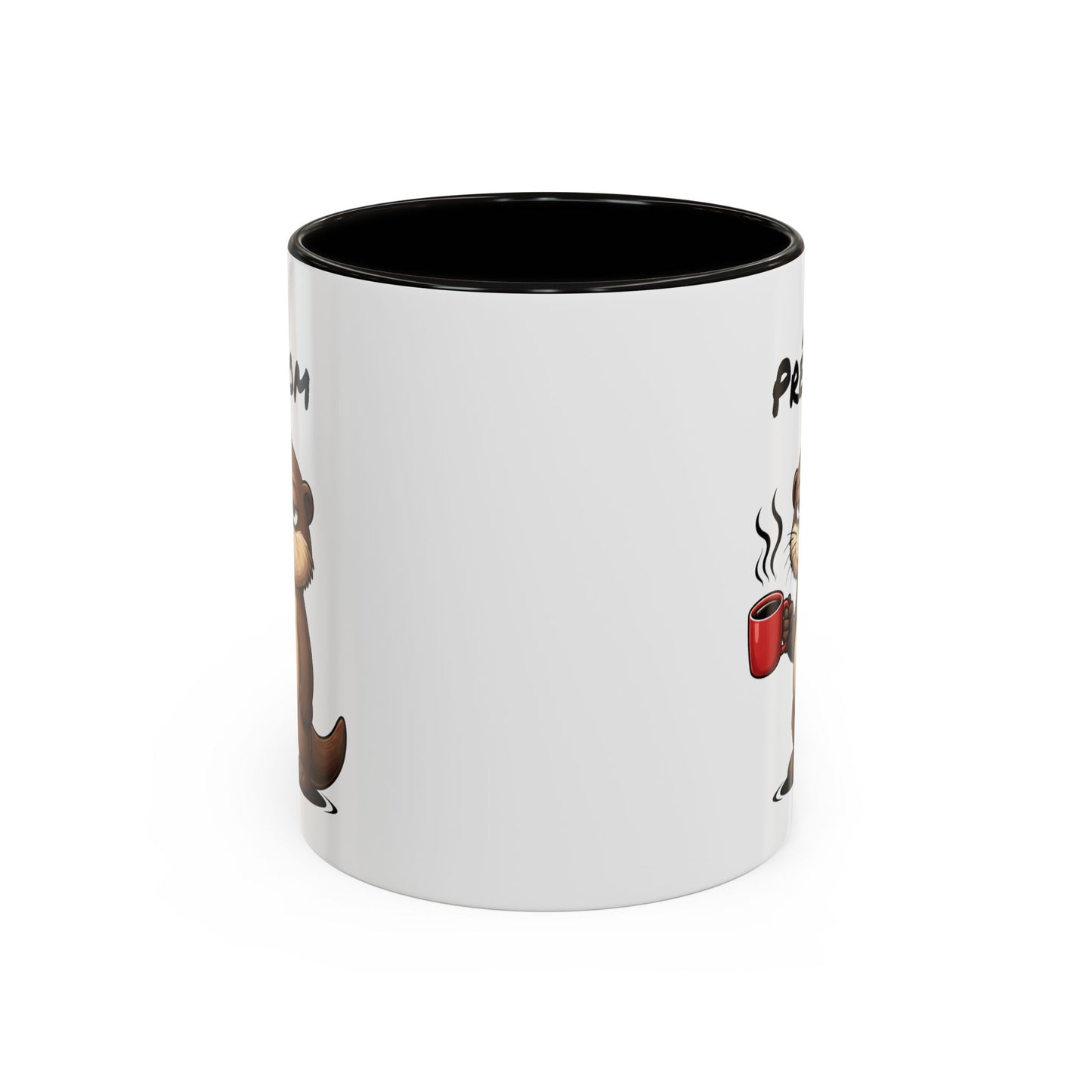 Mug Loutre Fatiguée Personnalisable 325ml – Tasse Café Humoristique Animal Mignon Drôle Réveil Difficile