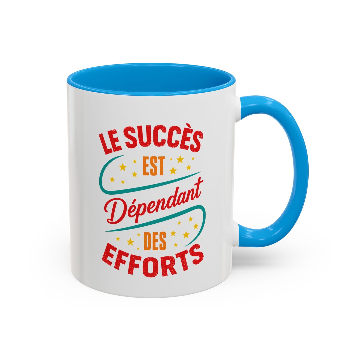 Mug Motivation Réussite – Tasse Inspirante Travail Effort Persévérance – Cadeau Motivation Homme et Femme Noir Bleu Rouge
