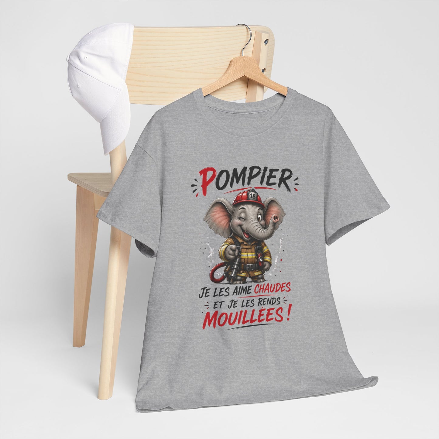 Tee-Shirt Pompier Je Les Aime Chaudes Et Je Les Rends Mouillées – Cadeau Humour Sapeur-Pompier Homme Adulte