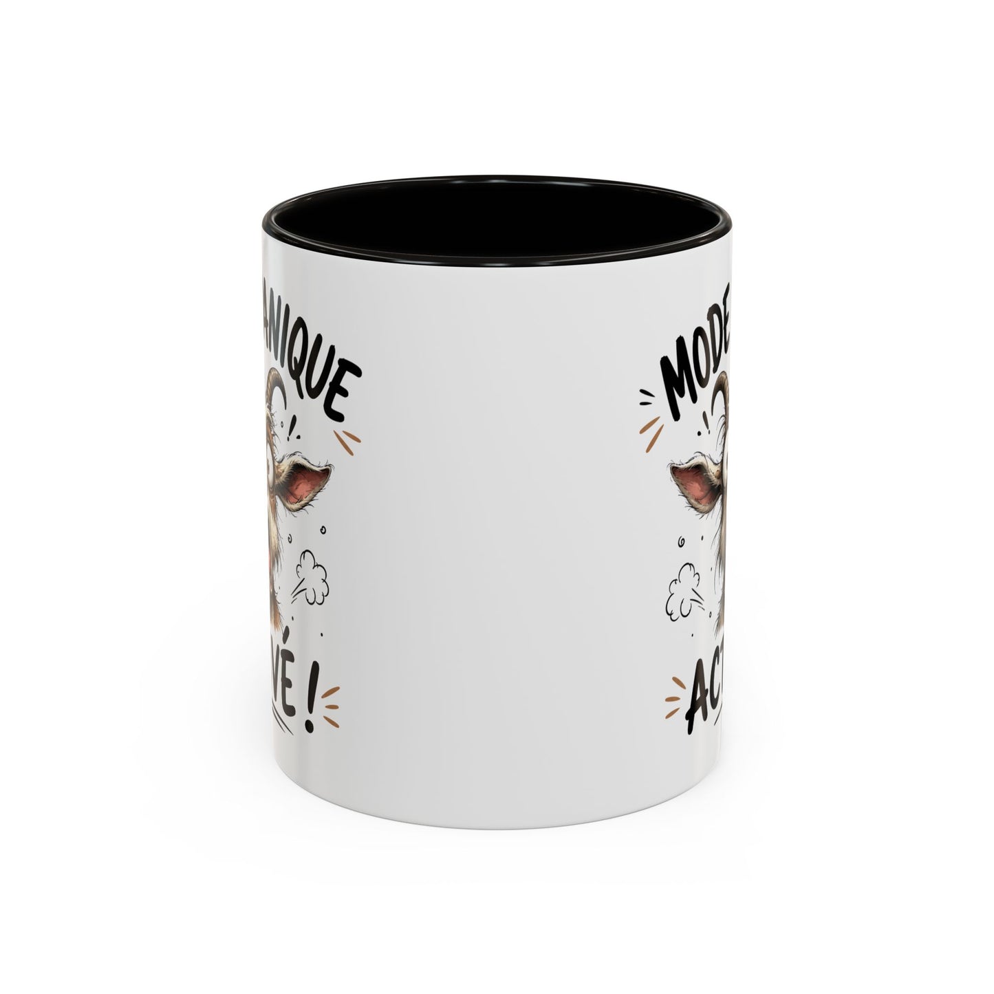 Tasse Mode Panique Activé – Mug Humour Chèvre Folle – Cadeau Drôle Homme Femme 325ml
