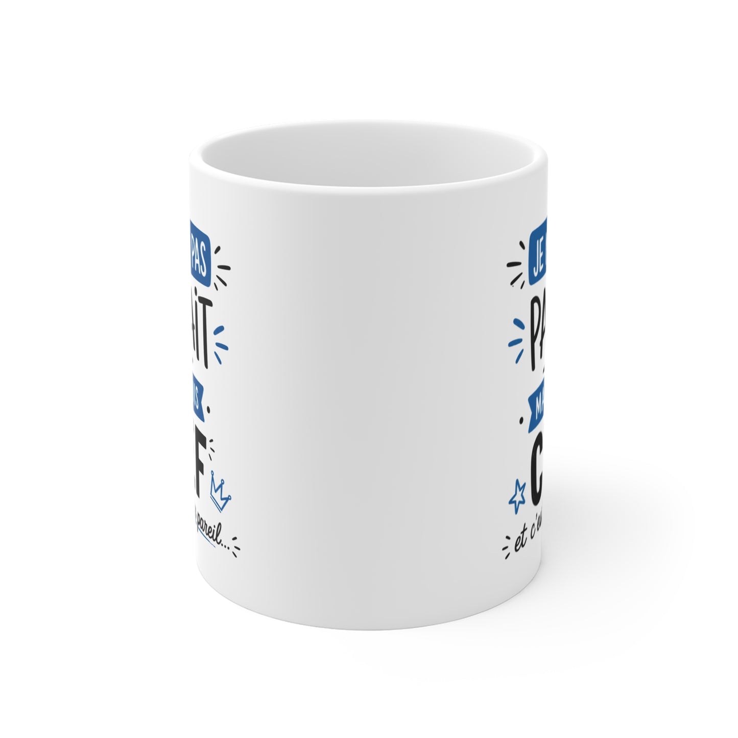Tasse Je Ne Suis Pas Parfait Mais Je Suis Chef – Mug Humour Patron Responsable Manager – Cadeau Travail Homme 325ml