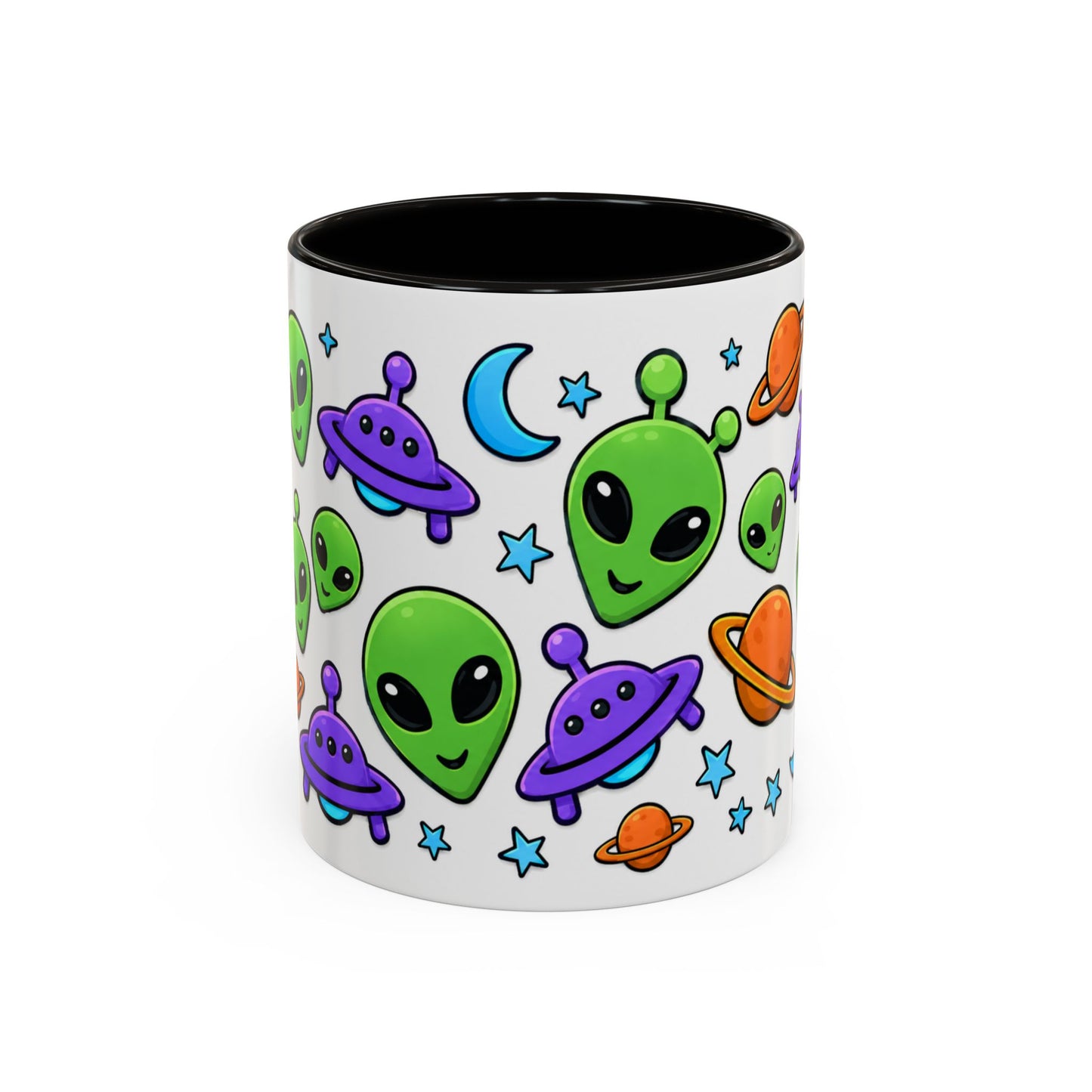 Tasse Aliens Kawaii – Mug Extraterrestres Colorés – Cadeau Espace et Univers Cartoon 325ml