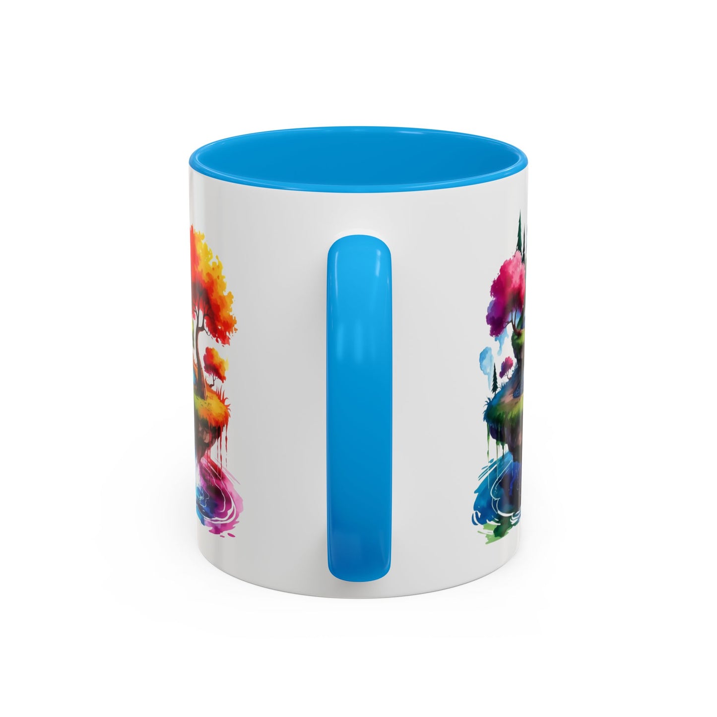 Mug Paysage Féerique Cascade Multicolore – Tasse Nature Imaginaire et Relaxante – Cadeau Original 325ml