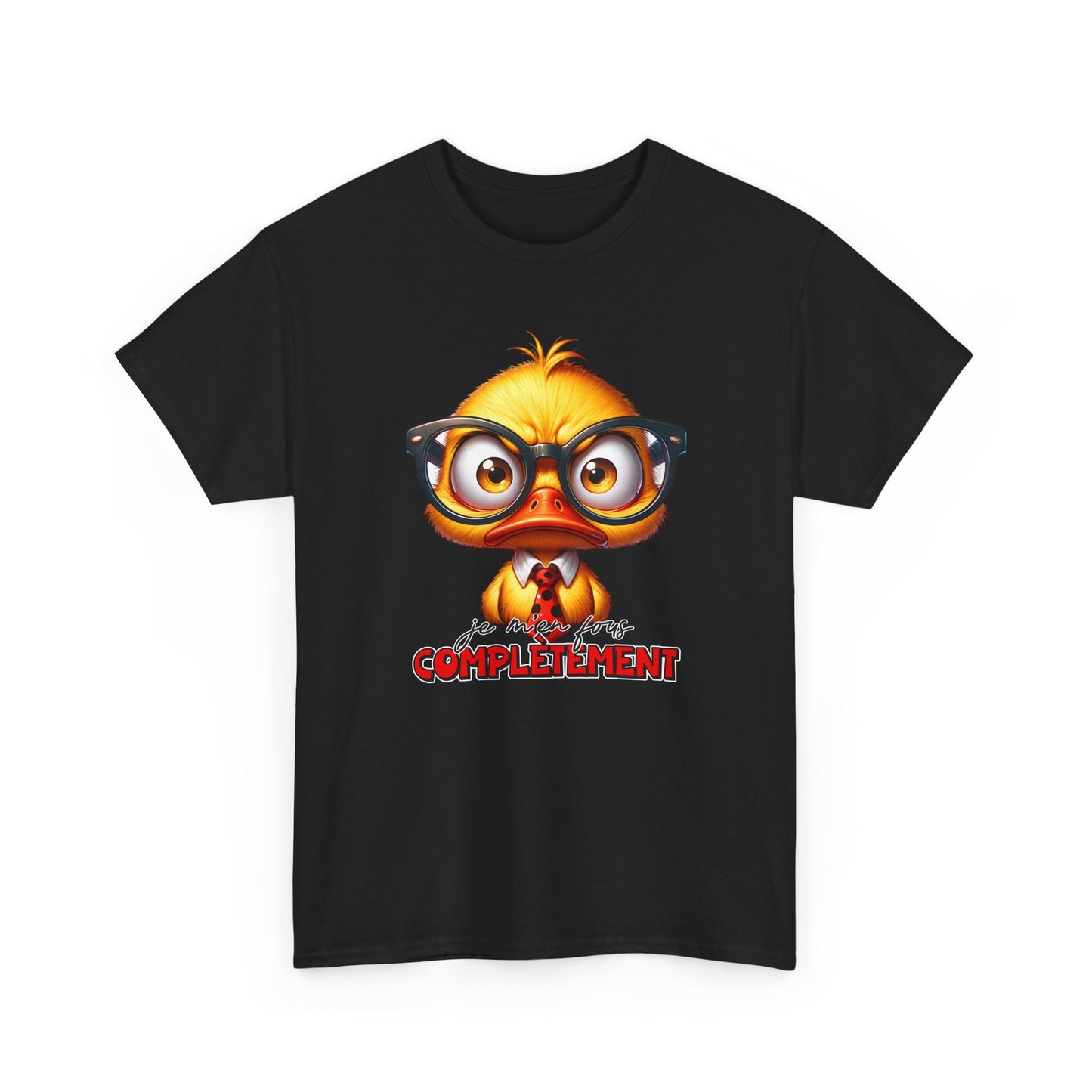 Tee Shirt Je M’En Fous Complètement – T-Shirt Humour Canard Rigolo – Cadeau Homme Femme Humour Décalé