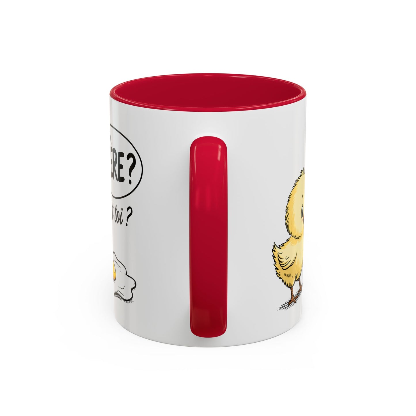 Mug Humour Poussin Œuf – Tasse Blague Frère C’est Toi – Cadeau Drôle Fun Original – Céramique 325ml Noir Bleu Rouge