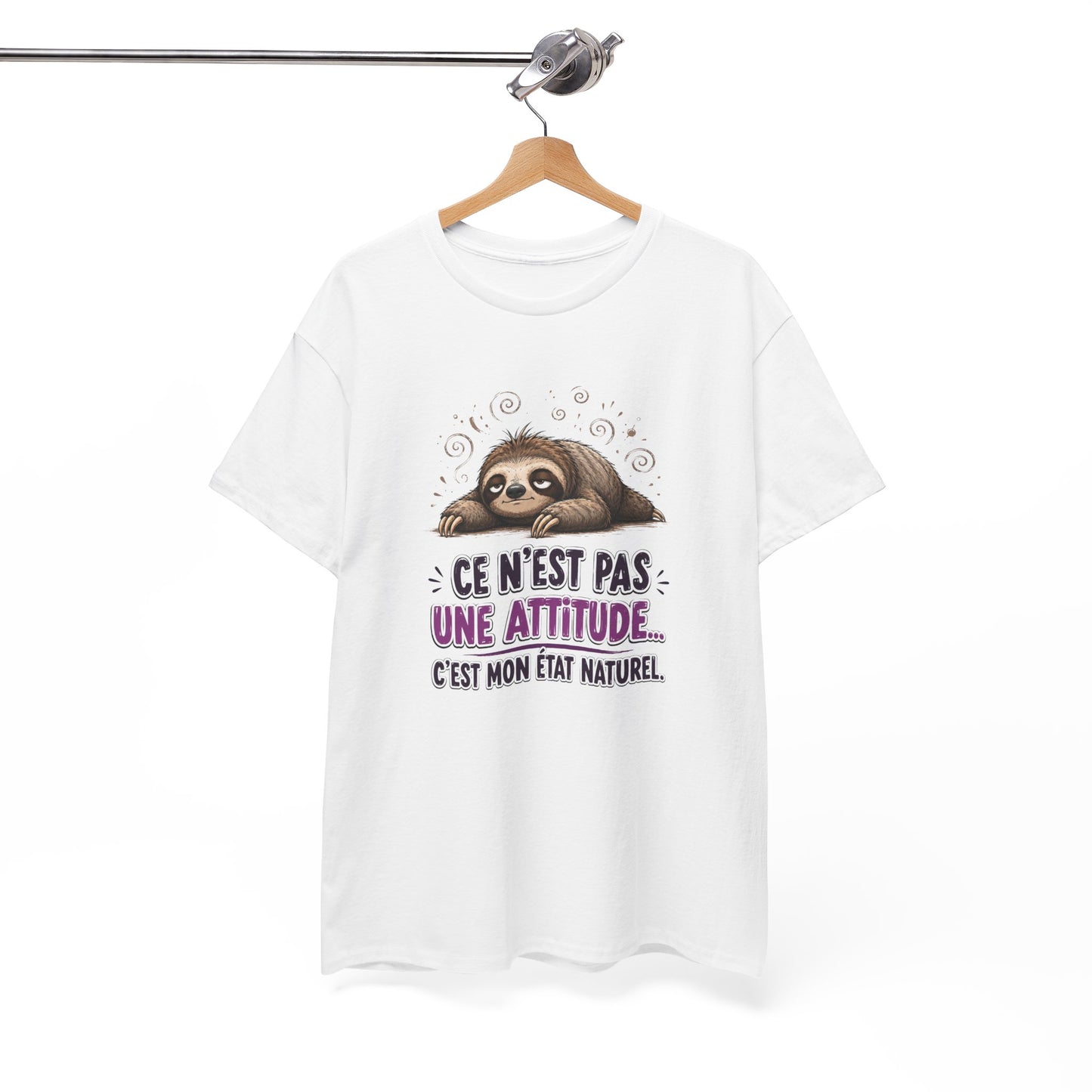 Tee-Shirt Humour Homme et Femme – Paresseux Drôle Fatigué Détente – Idée Cadeau Original Anniversaire