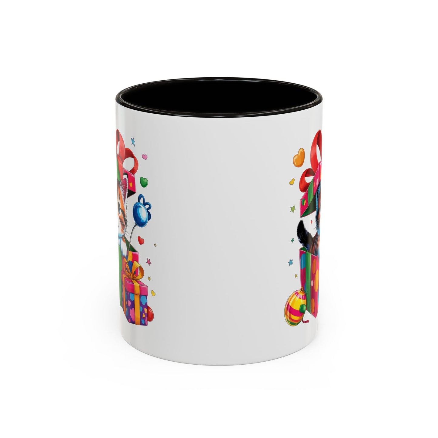 Mug Chaton dans Boîte Cadeau – Tasse Chat Mignon avec Ruban et Cadeaux – Idée Cadeau 325ml