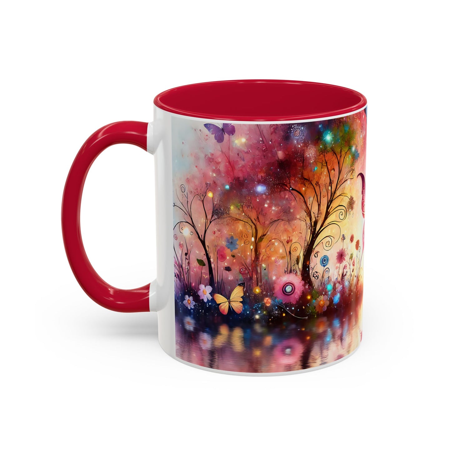 Mug Fée Féérique Papillons – Tasse Fantasy Colorée avec Univers Magique et Lumières Enchantées – Cadeau Féerie 325ml