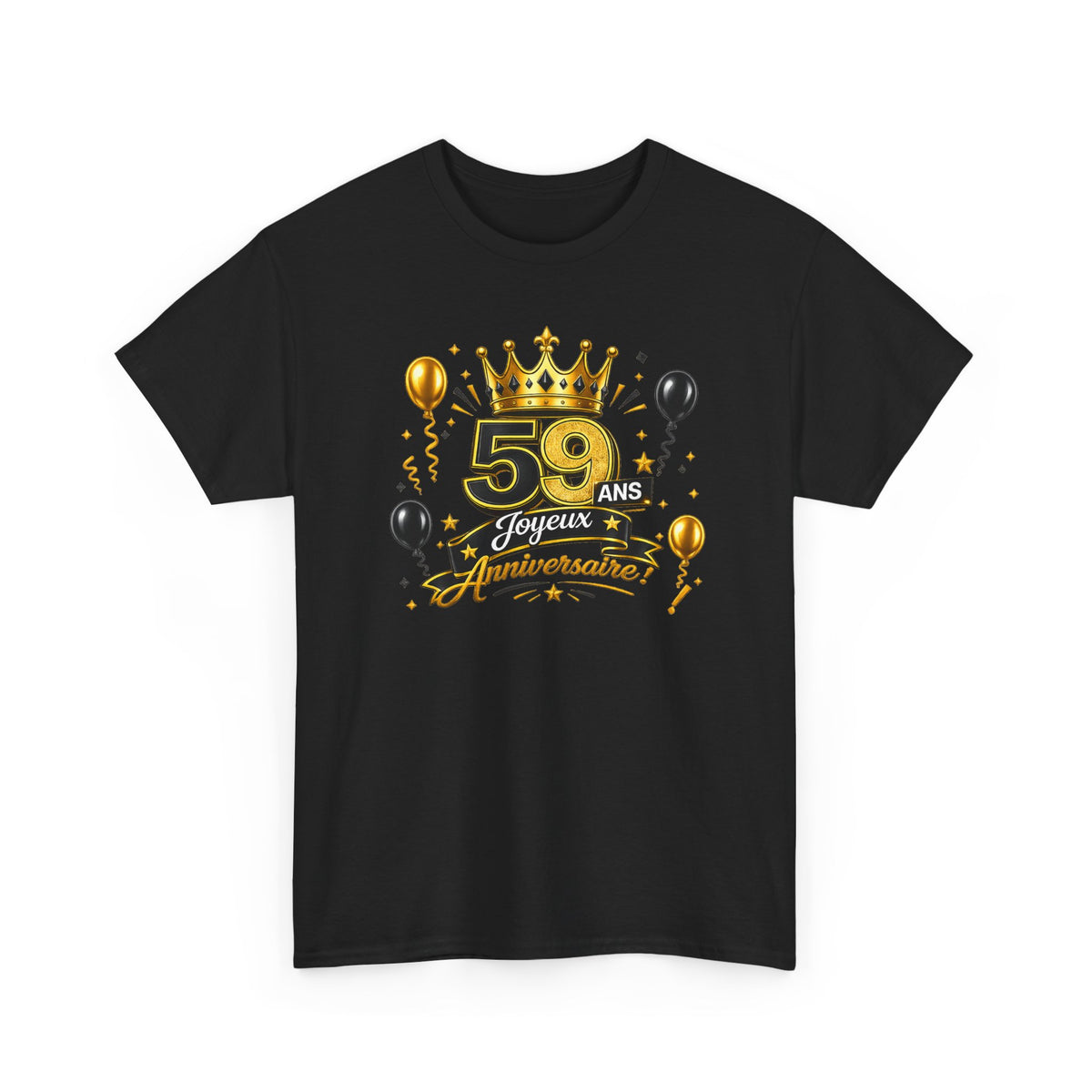 Tee Shirt Anniversaire 59 Ans Homme et Femme – Joyeux Anniversaire – Cadeau 59 Ans