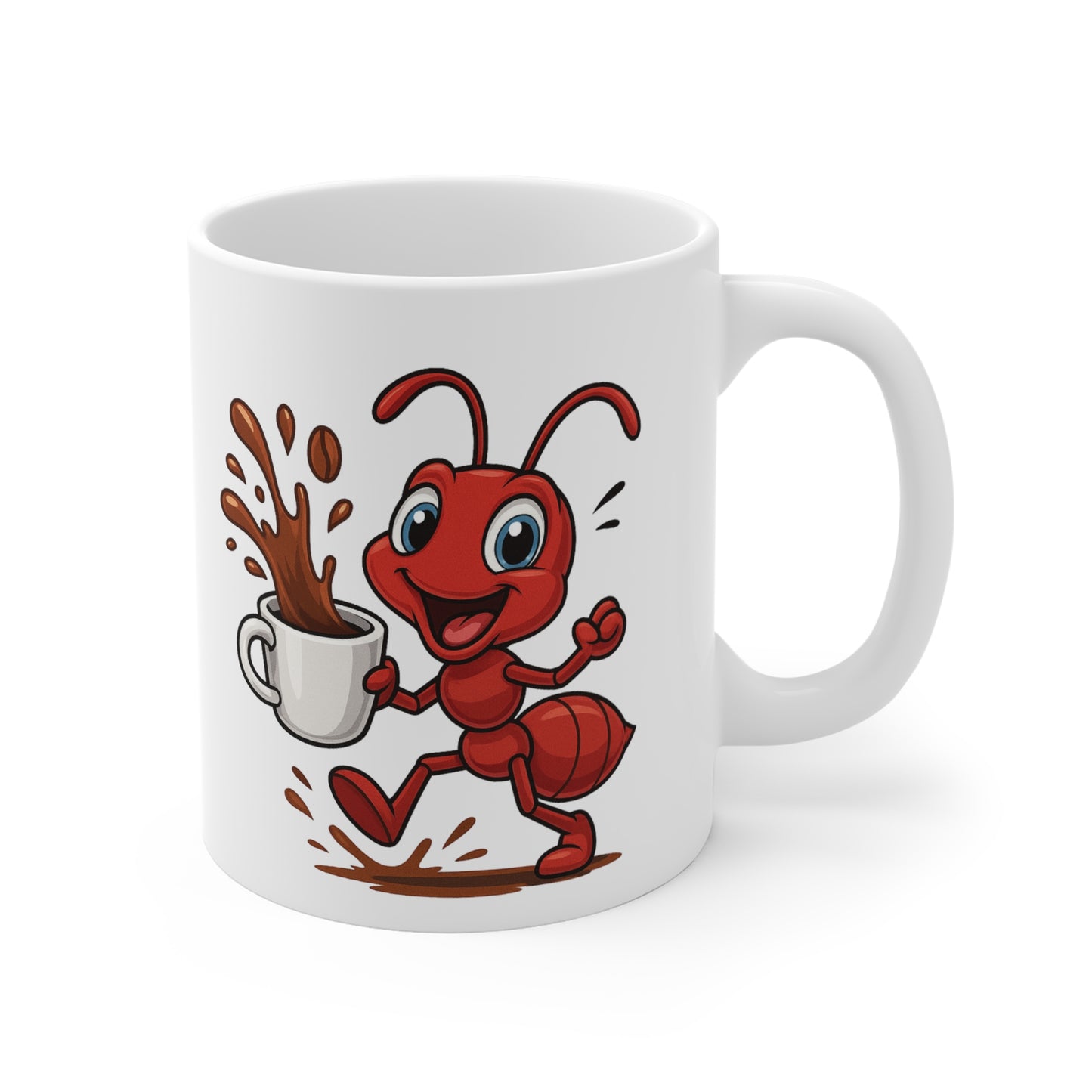 Tasse Fourmi Café – Mug Insecte Cartoon Rigolo Céramique 325ml – Cadeau Original pour Amateur de Café