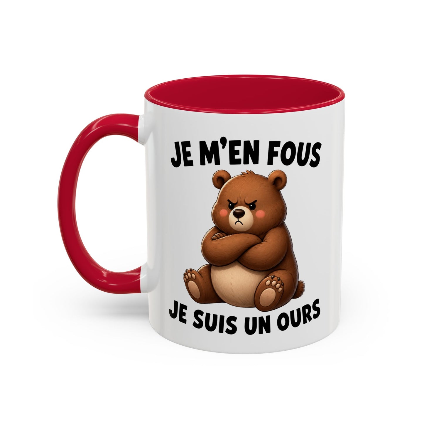 Tasse Je M’en Fous Je Suis un Ours – Mug Ours Humoristique – Cadeau Femme Homme Amoureux des Animaux 325ml