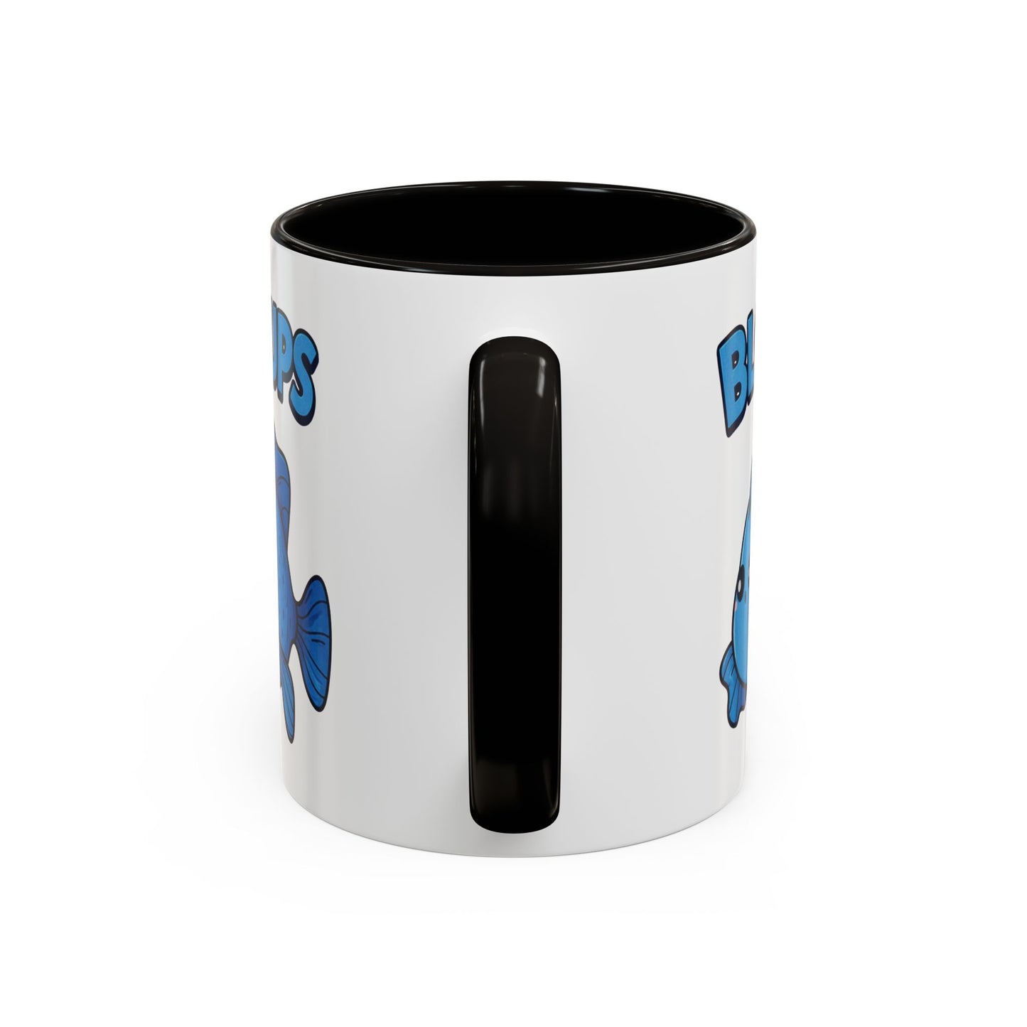 Mug Poisson Bleu Kawaii Homme – Tasse Humour Bloups – Cadeau Original Drôle Animal Marin Café Thé 325ml