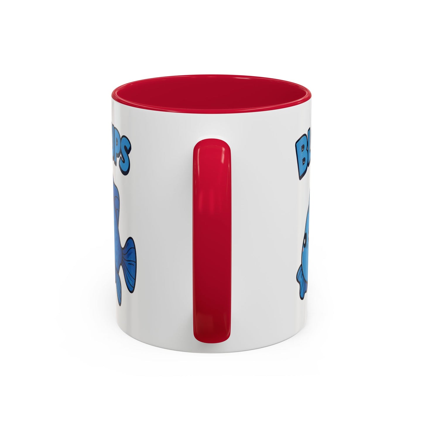 Mug Poisson Bleu Kawaii Homme – Tasse Humour Bloups – Cadeau Original Drôle Animal Marin Café Thé 325ml