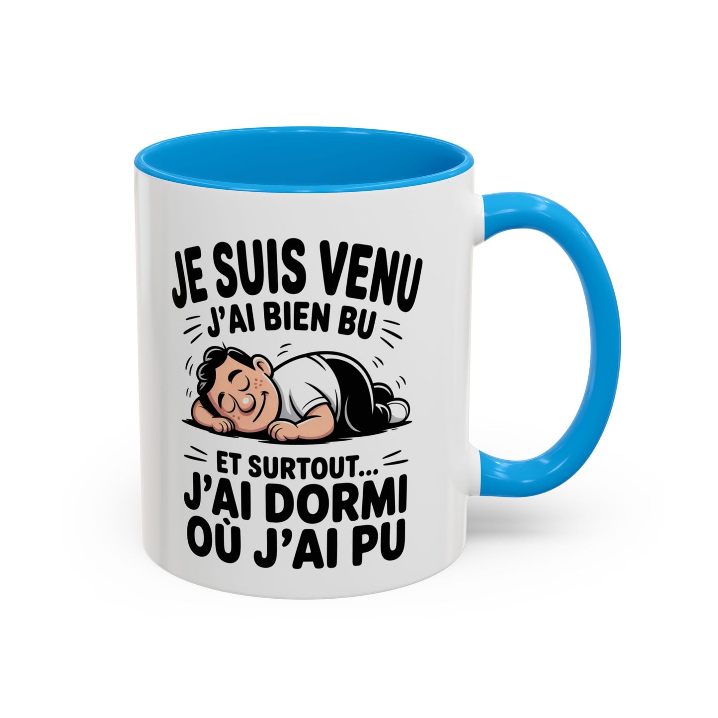 Mug Citation Humoristique – Tasse Humour Dormir Fainéant Fun – Cadeau Original Drôle – Céramique 325ml Noir Bleu Rouge
