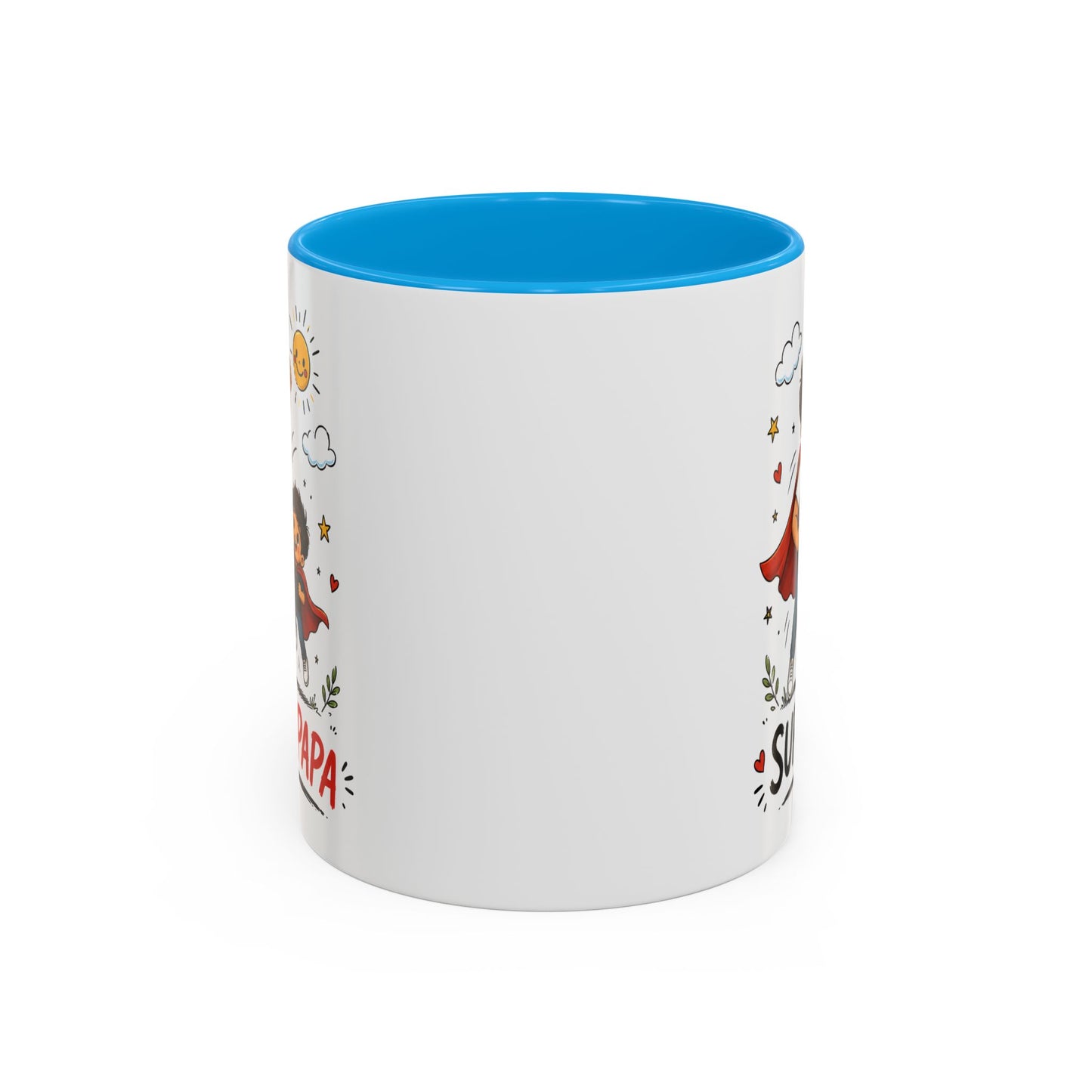 Tasse Super Papa Héros – Mug Père Fils Super Héros – Cadeau Papa Fête Des Pères Anniversaire 325ml