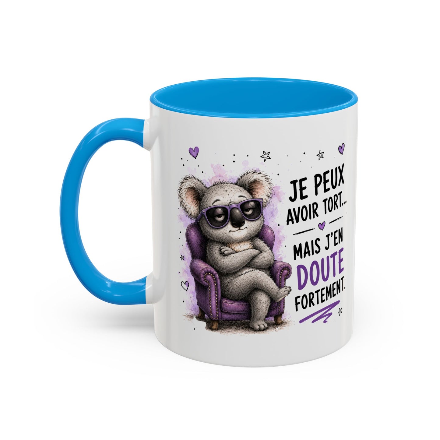 Tasse Koala Drôle Homme Femme – Mug Je Peux Avoir Tort Mais J'en Doute Fortement – Cadeau Humour 325 ml