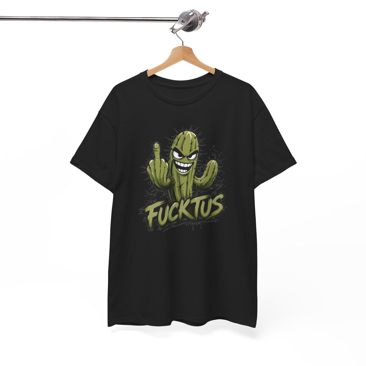 Tee Shirt Humour Homme – Cactus Fucktus Doigt d’Honneur – T-Shirt Drôle Provocateur Cadeau Homme