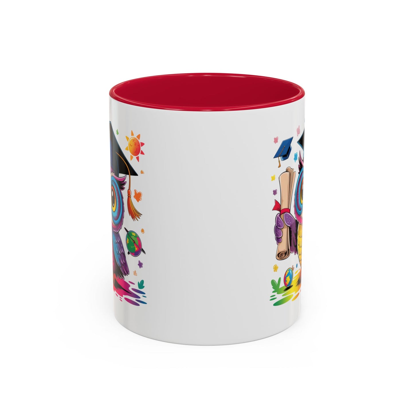 Mug Hibou Diplômé – Tasse Chouette Colorée avec Diplôme et Mortier – Cadeau Étudiant 325ml