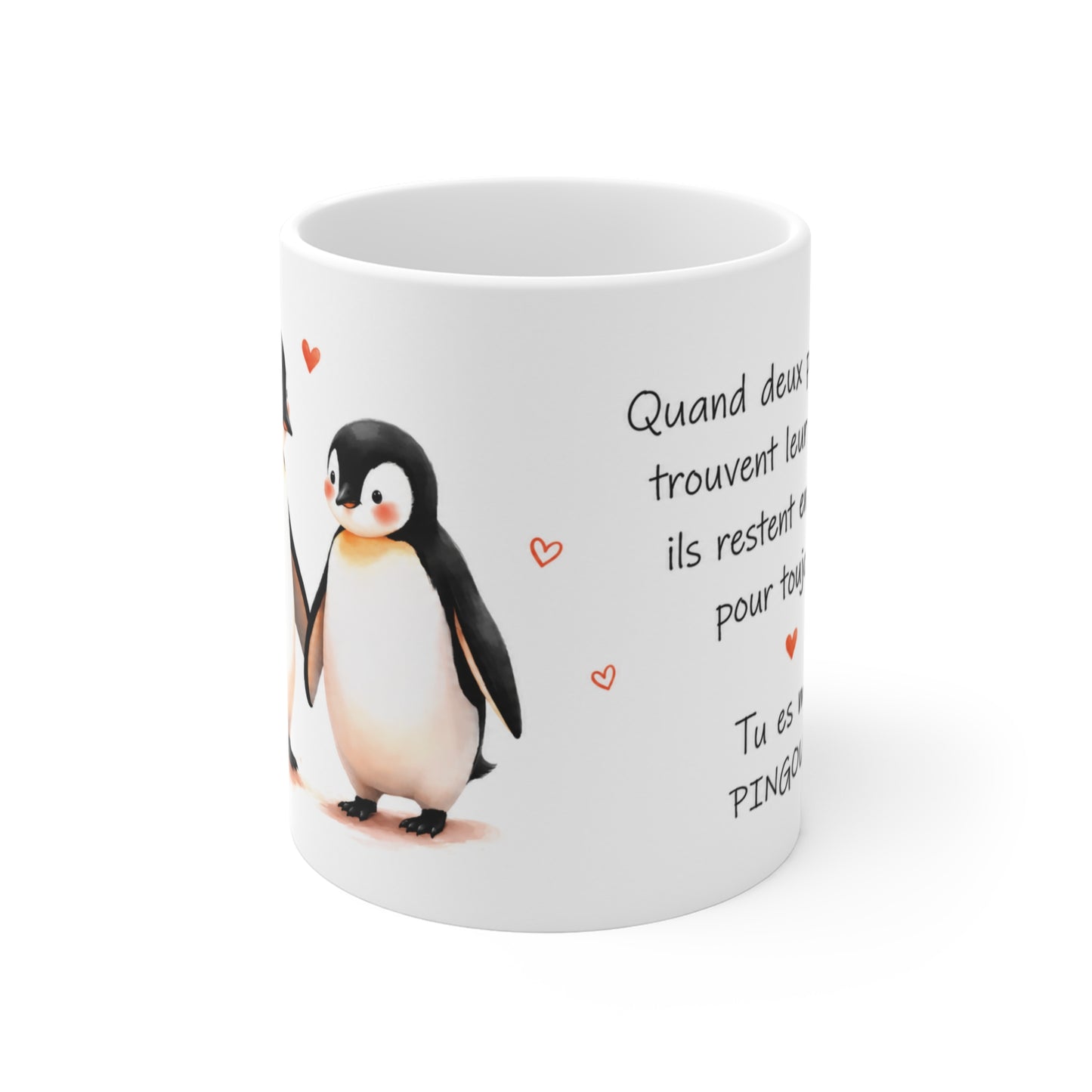 Tasse Tu Es Mon Pingouin – Mug Couple Pingouins Amoureux – Cadeau Romantique Homme Femme 325ml