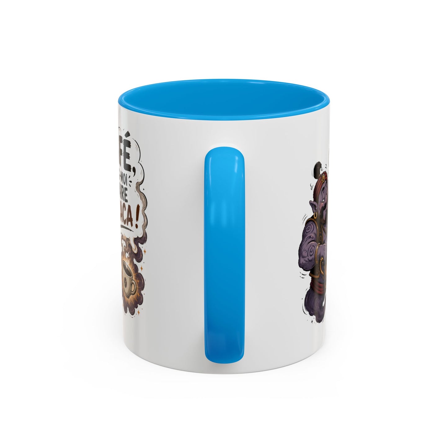 Mug Café Humour – Café Fais-Moi Faire Caca – Tasse Drôle avec Génie – Cadeau Original Homme et Femme Amateur de Café