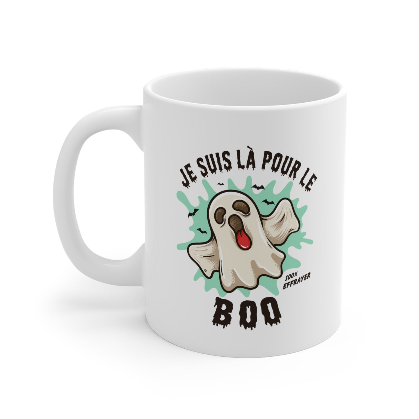 Mug Halloween Fantôme Humour – Tasse Effrayante Drôle Esprit Boo – Cadeau Halloween Homme et Femme