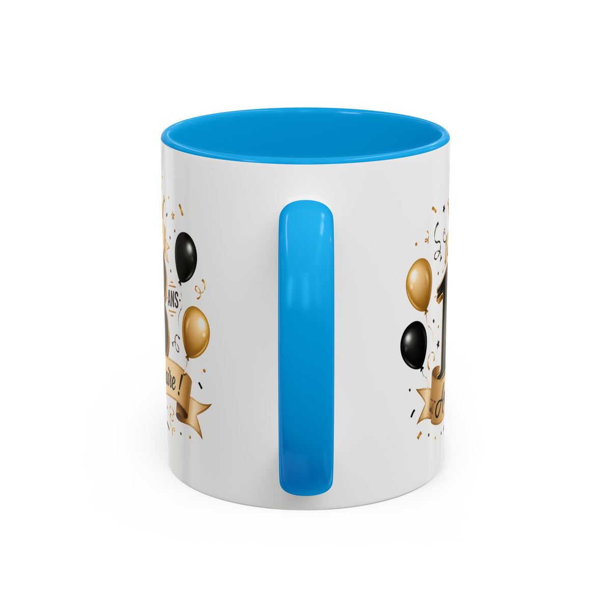 Mug Joyeux 18 Ans – Tasse Anniversaire 18 Ans – Cadeau Original pour Femme Homme – Idée Cadeau 18e Anniversaire Noir Bleu Rouge