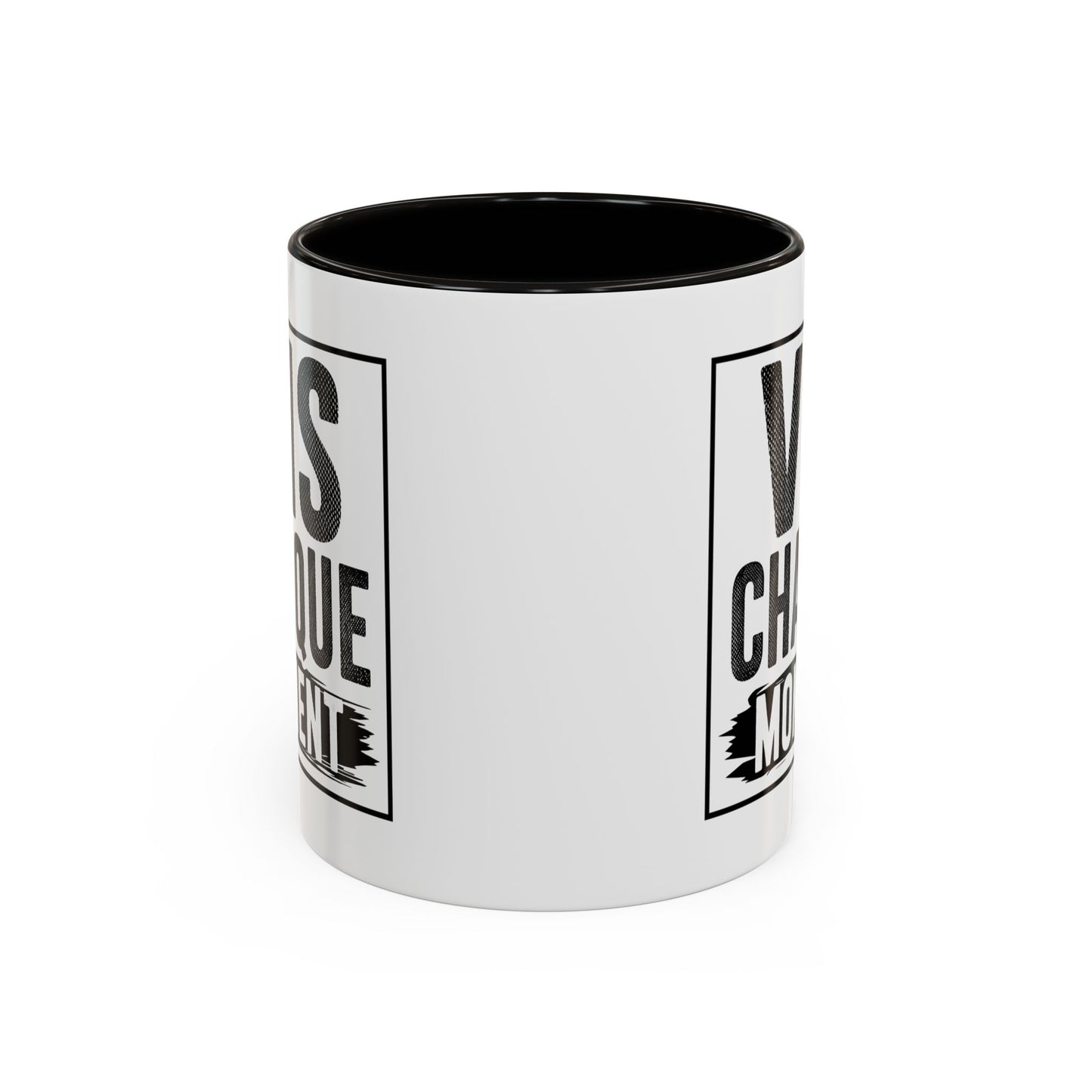 Mug Citation Positive – Vis Chaque Moment – Tasse Motivation Développement Personnel – Cadeau Homme et Femme Noir Bleu Rouge