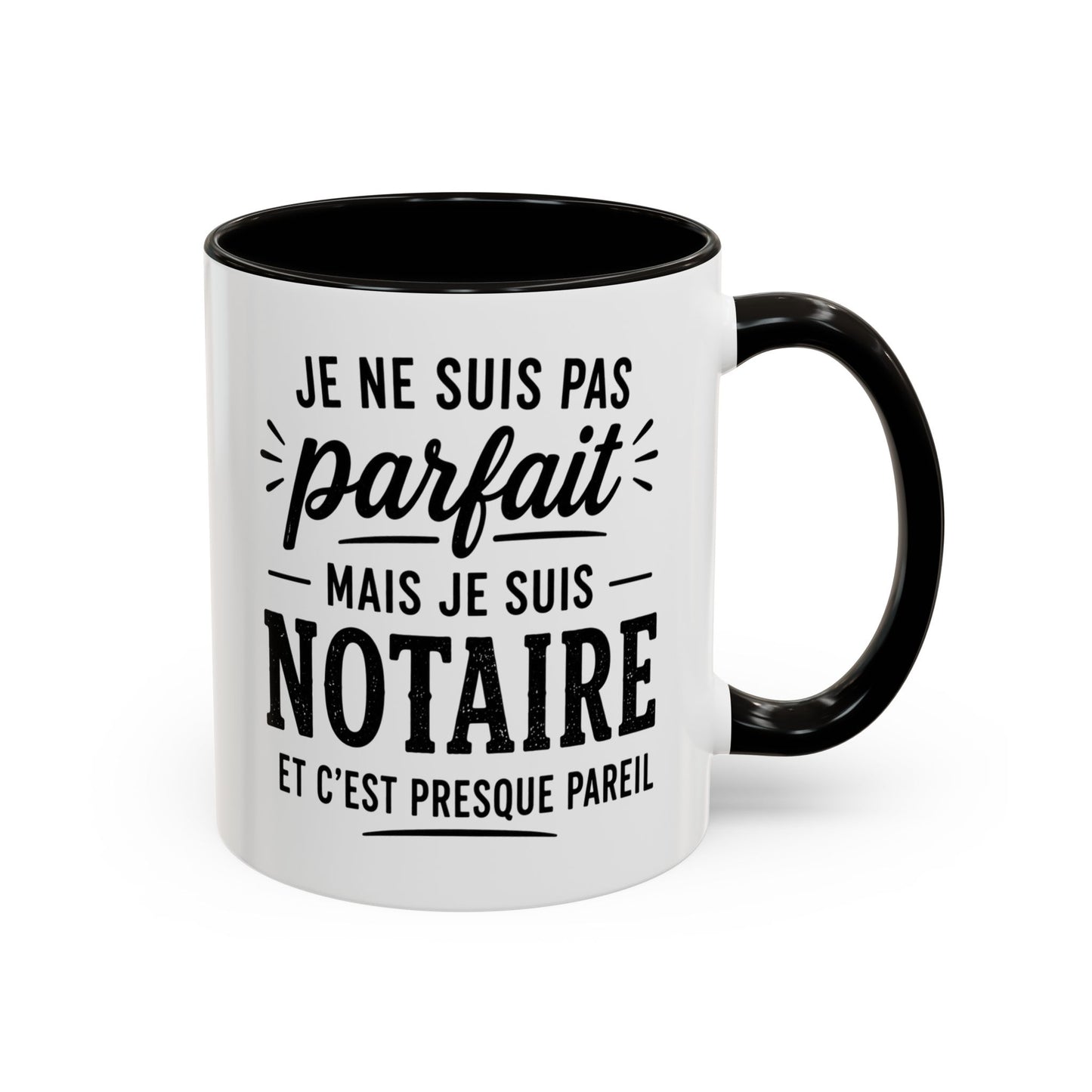 Mug Notaire – Tasse Humour Métier Juridique Droit Justice – Idée Cadeau Original Professionnel Homme Noir Bleu Rouge