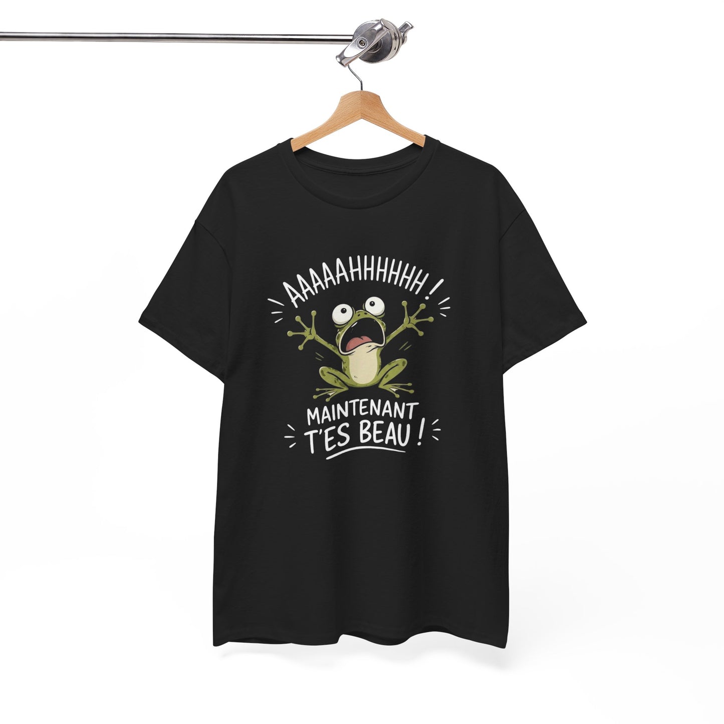 T-Shirt Humoristique Grenouille – Maintenant T’es Beau Tee Shirt Humour Cadeau Drôle Blague Amis Idée Cadeau Original