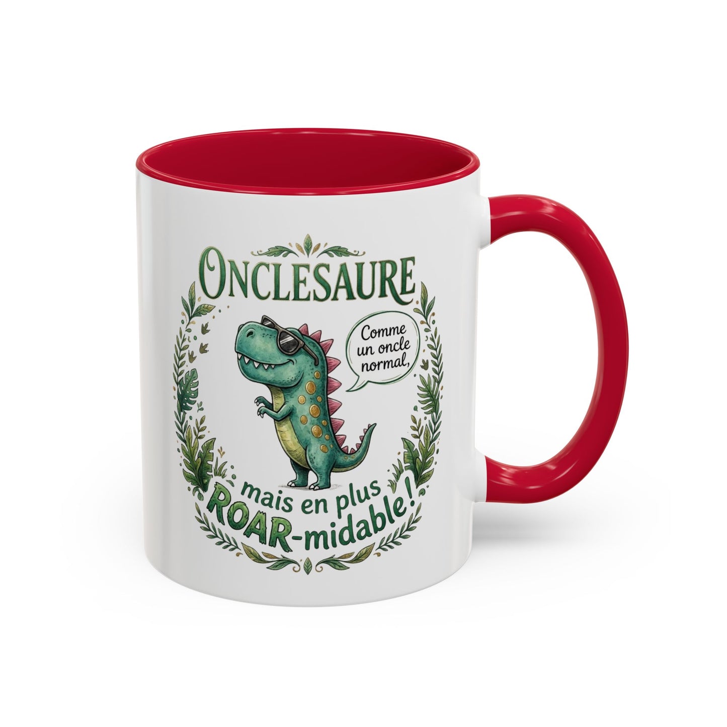 Tasse Oncle Dinosaure 325ml – Mug Céramique Humour Tonton Cadeau Original Famille Dinosaure