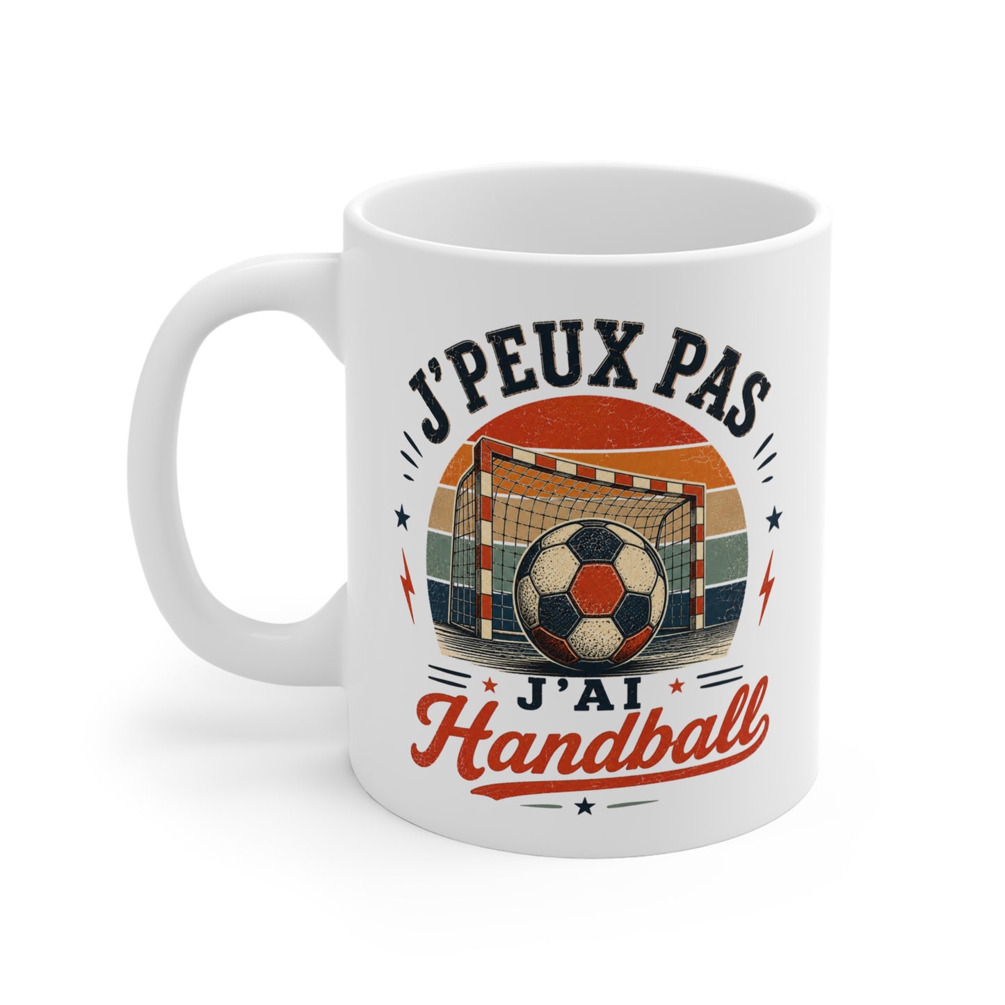 Tasse J’Peux Pas J’Ai Handball – Mug Humour Handballeur Vintage – Cadeau Sport Homme Femme 325ml