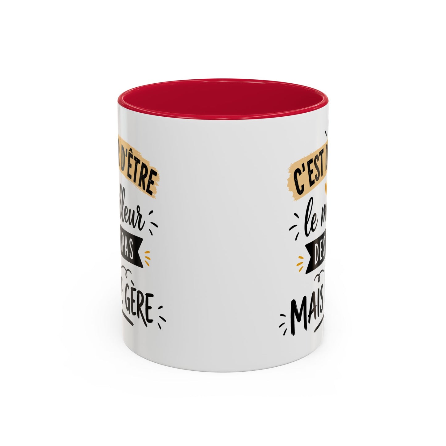 Tasse C’Est Dur D’Être Le Meilleur Des Papas Mais Je Gère – Mug Humour Papa Vintage – Cadeau Fête des Pères 325ml