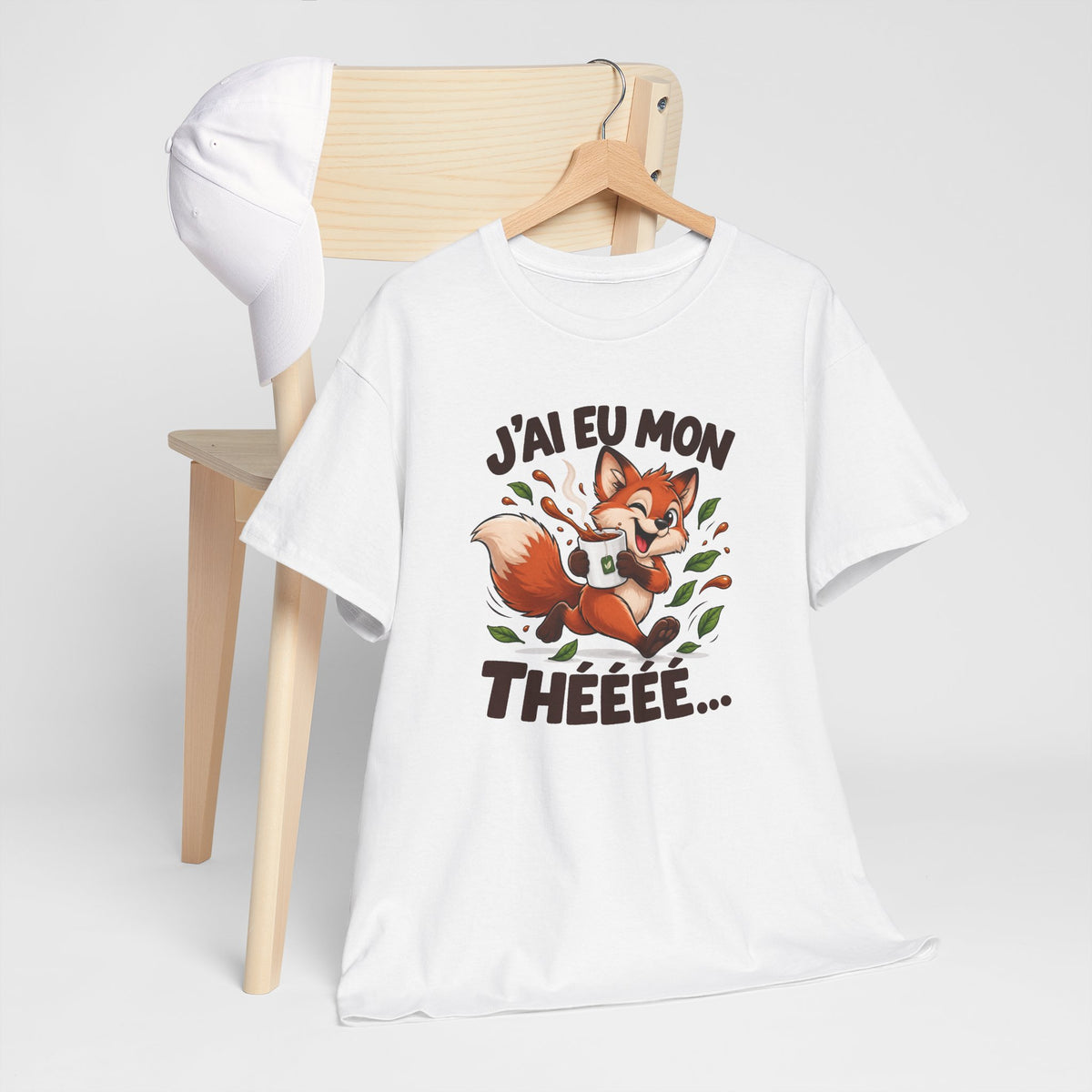Tee Shirt Thé Homme Femme – J’ai Eu Mon Thé – T-Shirt Humour Renard Amoureux du Thé Cadeau Original