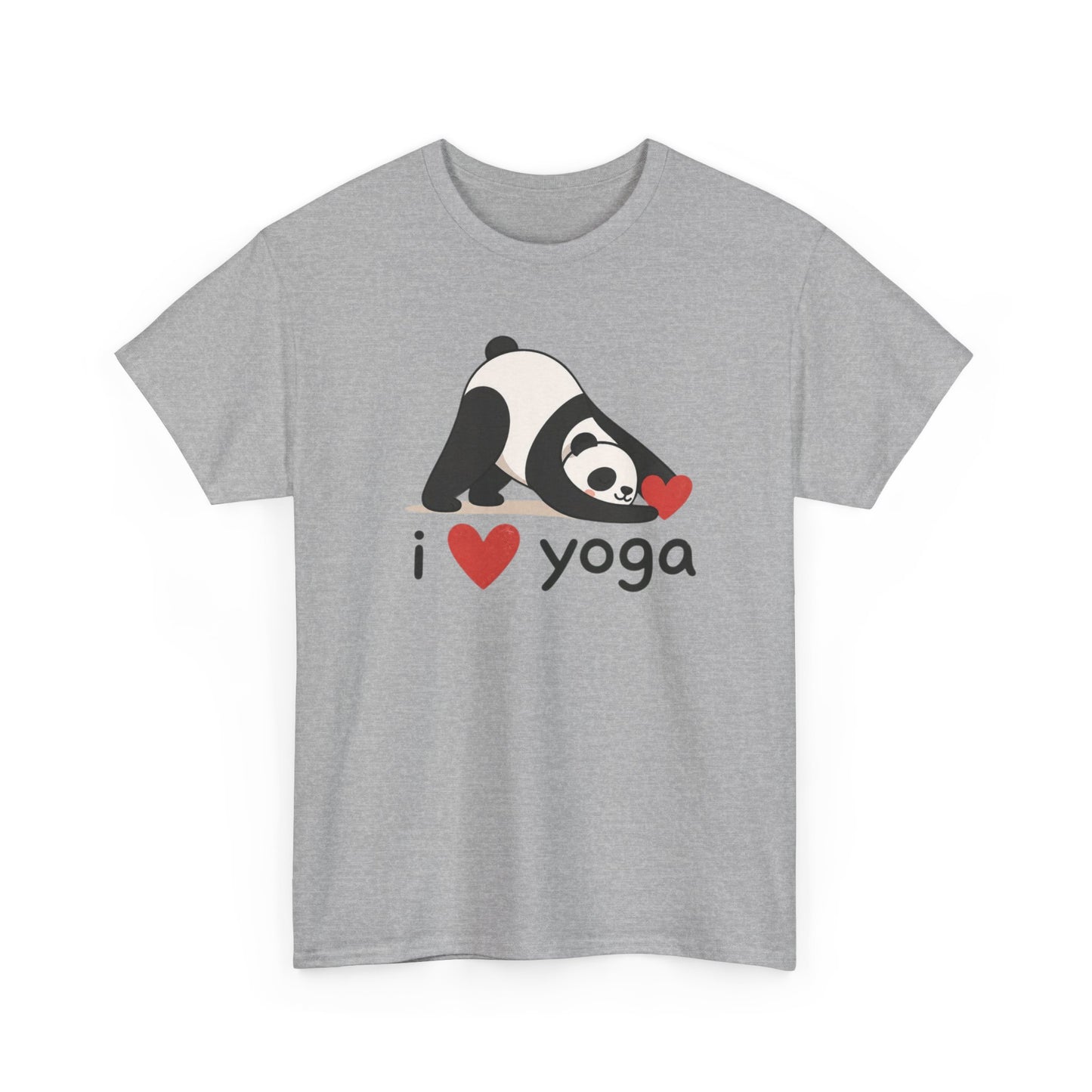 T-Shirt Yoga Panda Homme Femme – I Love Yoga – Tee Shirt Panda Kawaii Méditation Relaxation