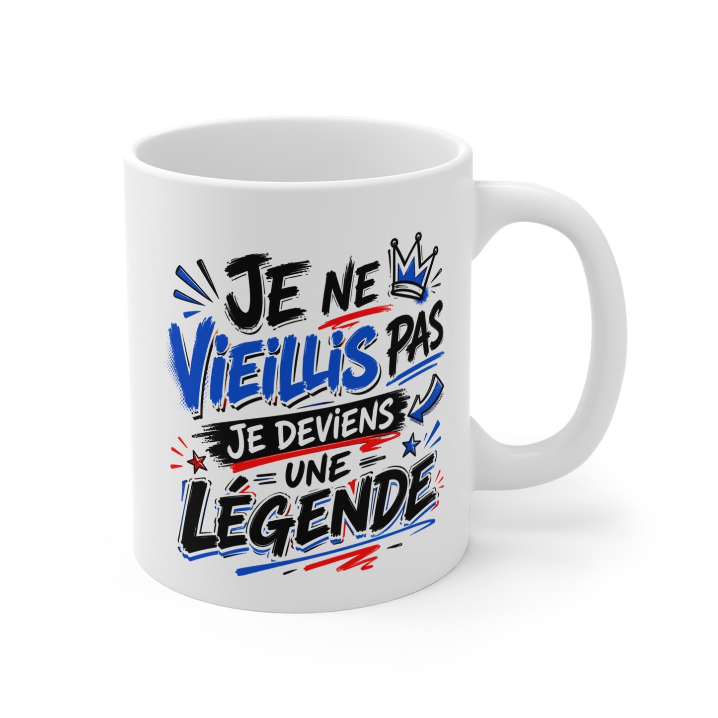 Tasse Je Ne Vieillis Pas Je Deviens Une Légende – Mug Humour Anniversaire Homme Femme 325 ml