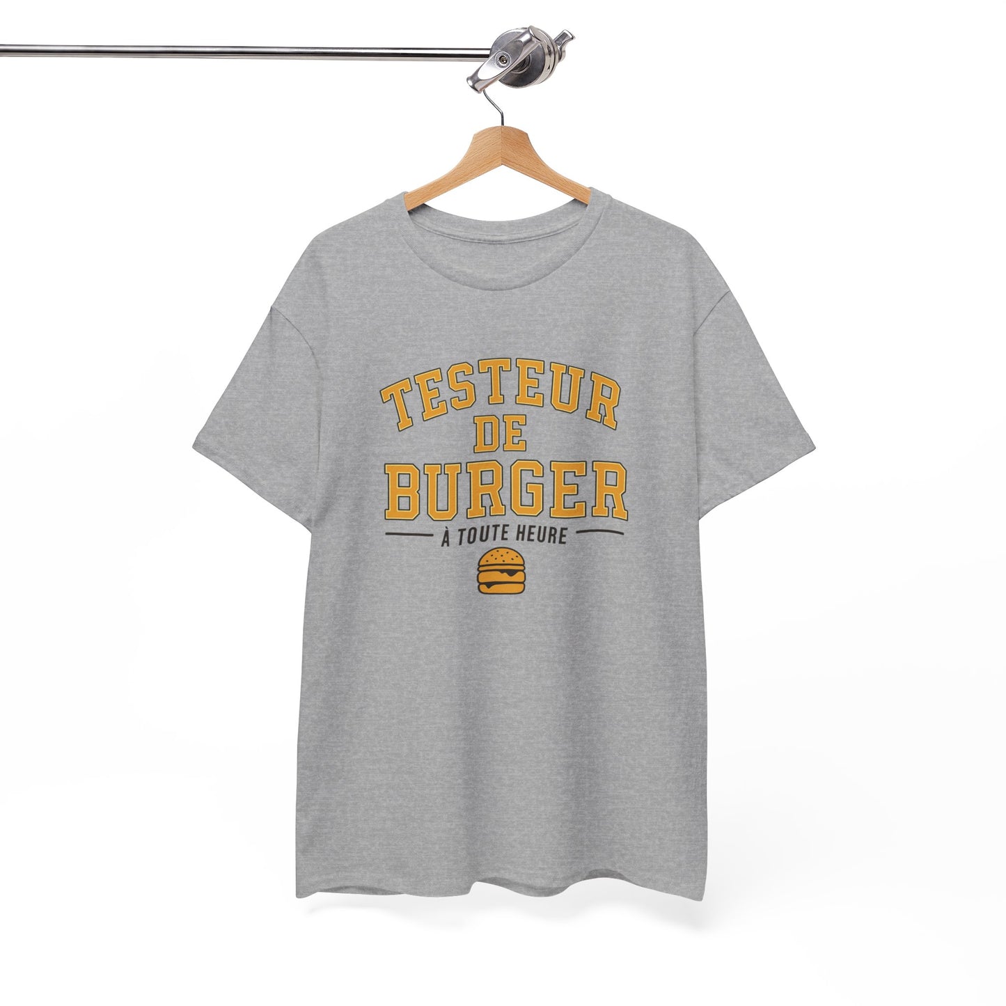 T-Shirt Testeur de Burger Humoristique – Tee Shirt Homme Amateur Burger Fast Food Idée Cadeau Gourmand Street Food