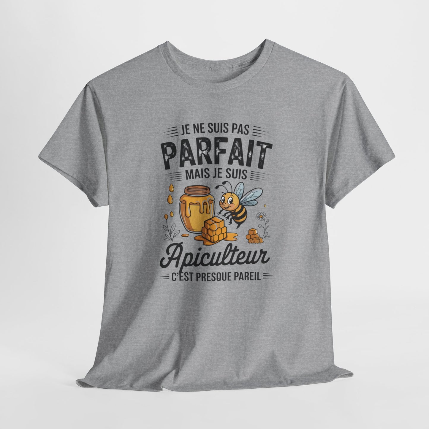 Tee Shirt Je Ne Suis Pas Parfait Mais Je Suis Apiculteur – T-Shirt Humour Abeille Miel – Cadeau Homme Femme Apiculture