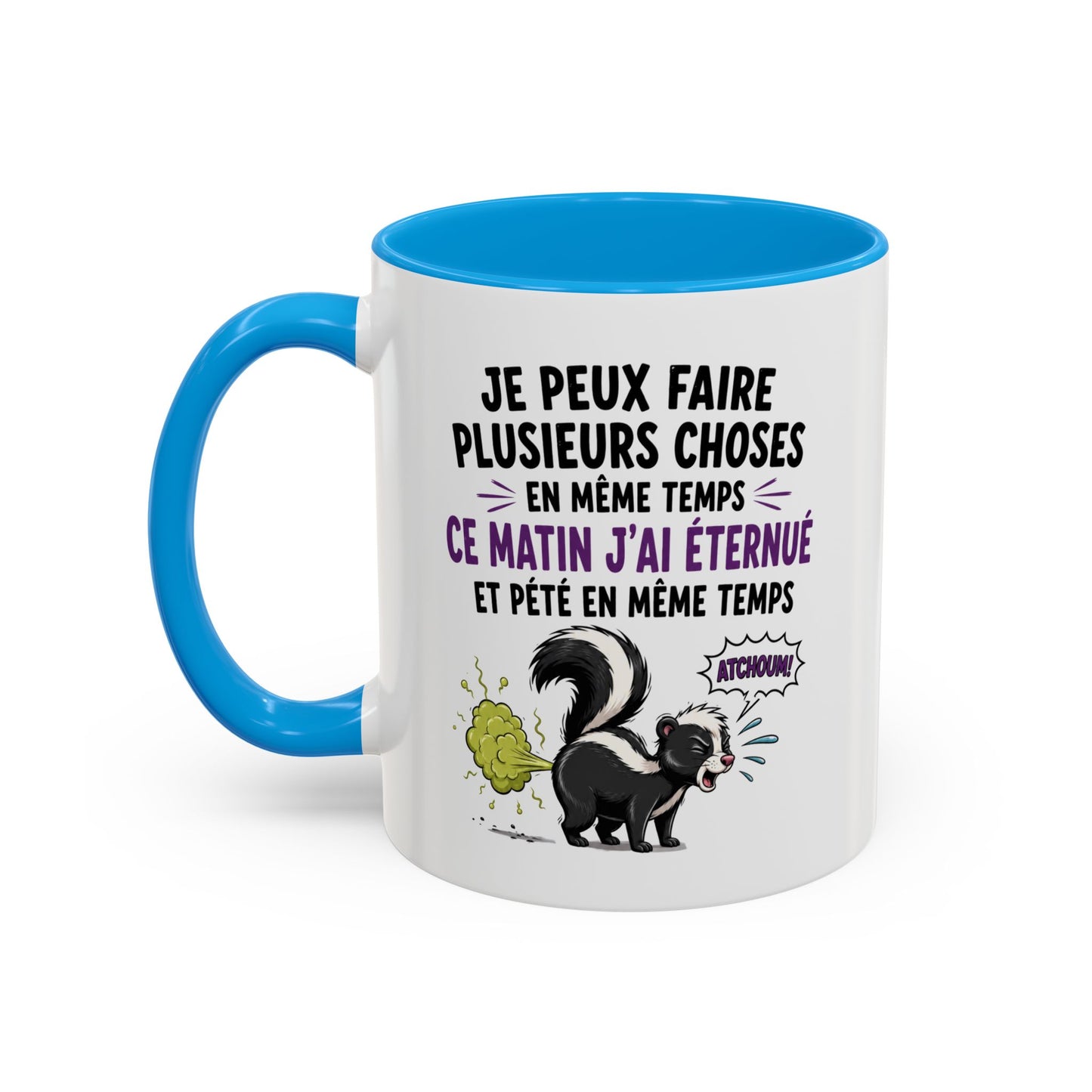 Tasse Humour Homme et Femme – Mug Drôle Pet et Prout avec Putois – Cadeau Original Rigolo pour Ami Collègue Anniversaire 325 ml