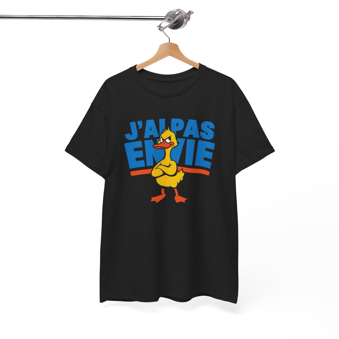 T-Shirt Humour J’ai Pas Envie – Tee Shirt Drôle Canard Blasé Mauvaise Humeur Sarcastique Citation Fun Cadeau Collègue Travail Homme Femme