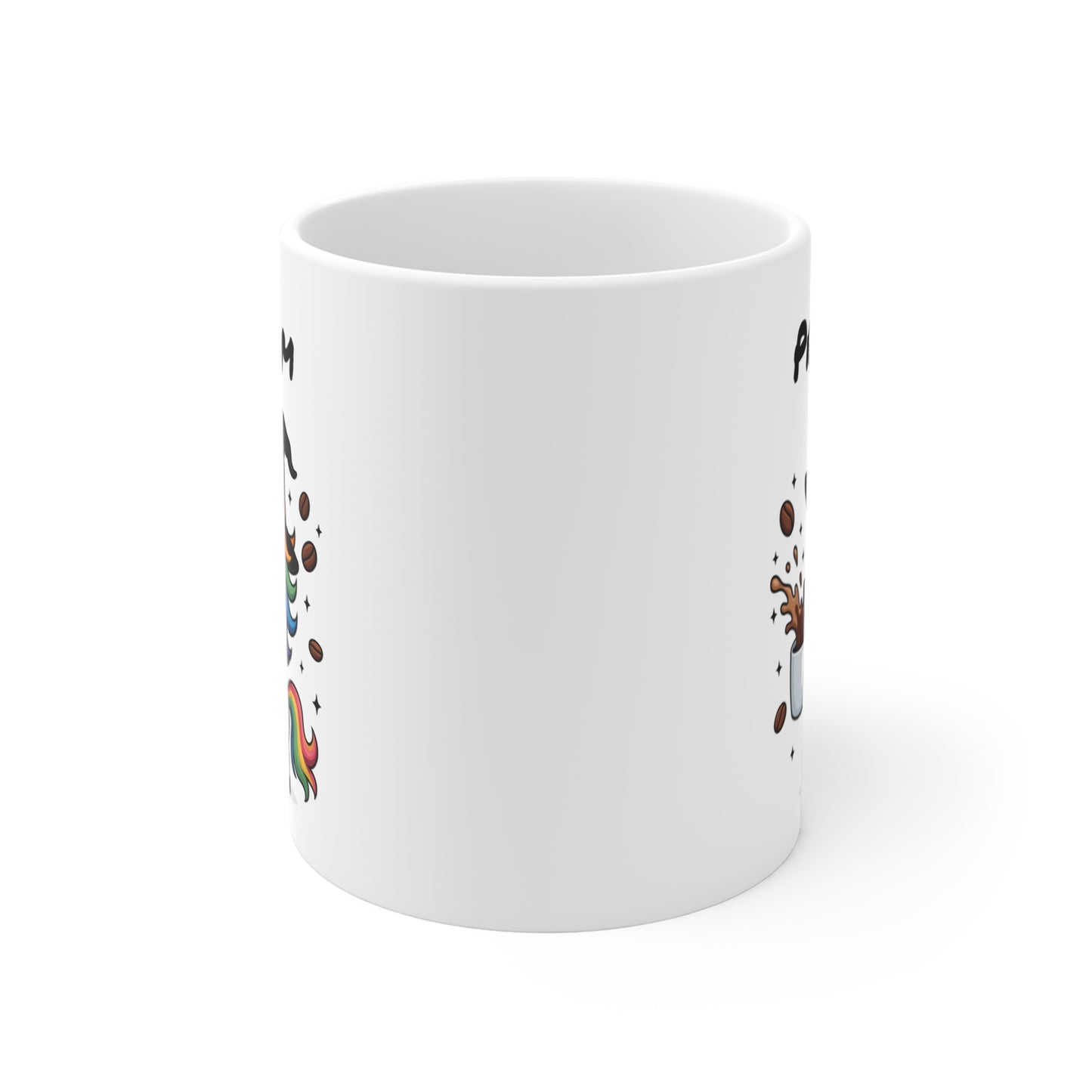 Mug Personnalisé Licorne Sorcière Halloween 325ml – Tasse Céramique Prénom Arc-en-Ciel Magique – Cadeau Original