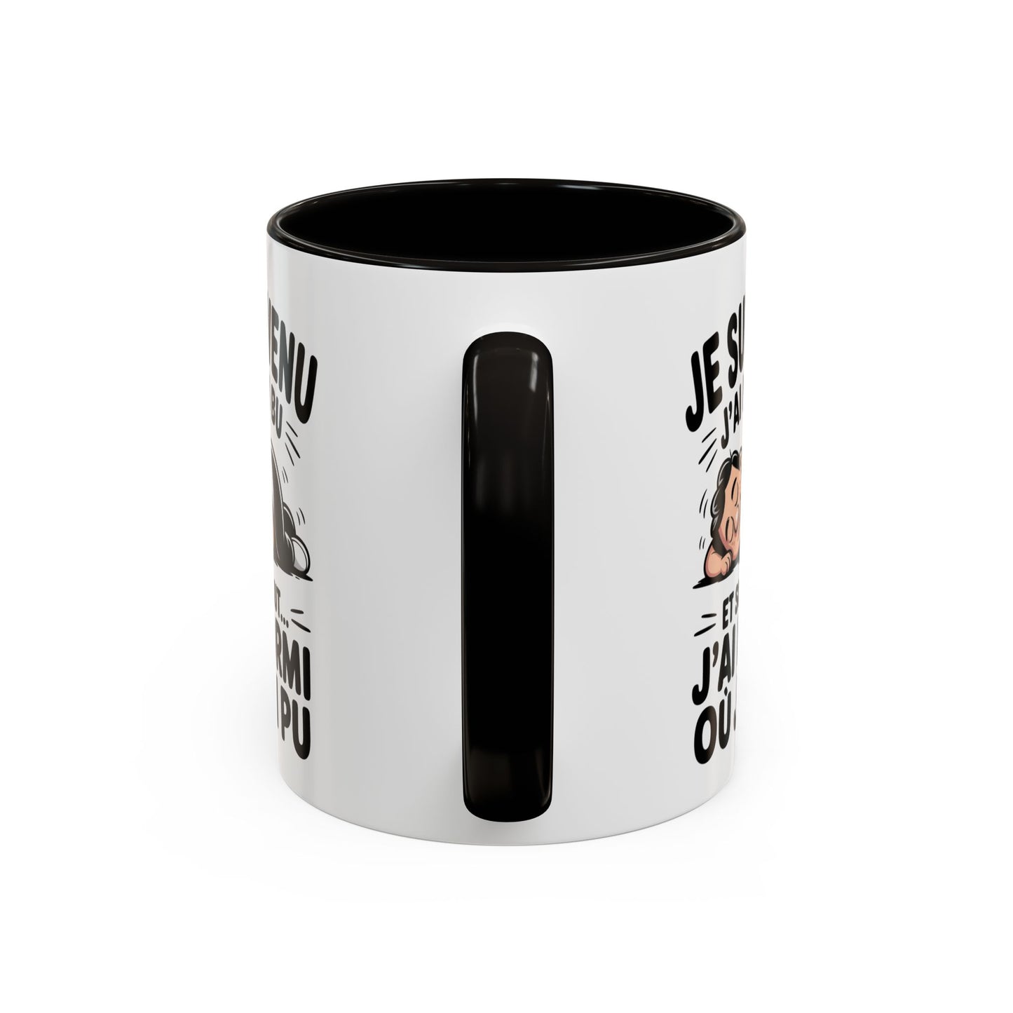 Mug Citation Humoristique – Tasse Humour Dormir Fainéant Fun – Cadeau Original Drôle – Céramique 325ml Noir Bleu Rouge