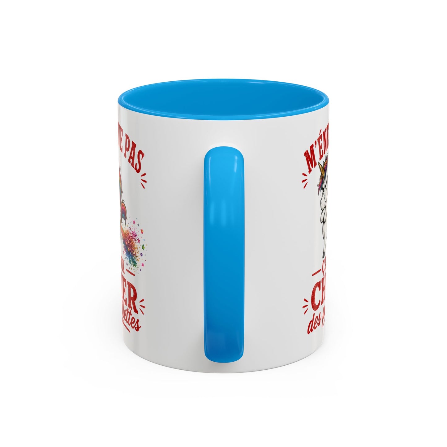 Tasse M’Énerve Pas Ça Va Chier des Paillettes – Mug Licorne Humour – Cadeau Original Homme Femme 325ml
