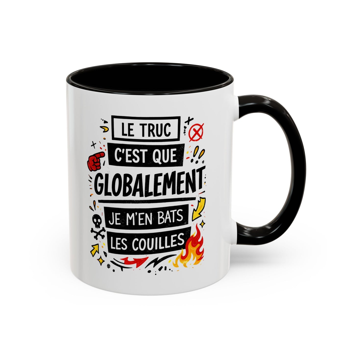 Mug Citation Humour Provocateur – Tasse Phrase Drôle Décalée – Cadeau Original Fun – Céramique 325ml Noir Bleu Rouge