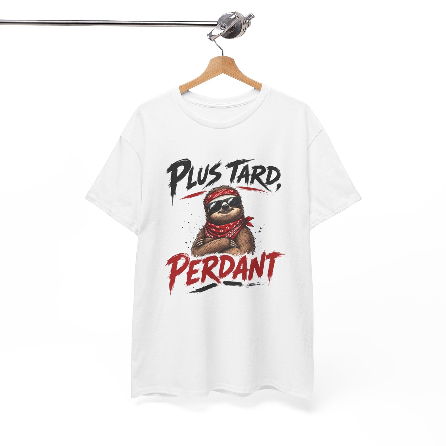 Tee-Shirt Homme Femme Plus Tard, Perdant – Paresseux Cool Humoristique – Cadeau Humour Adulte