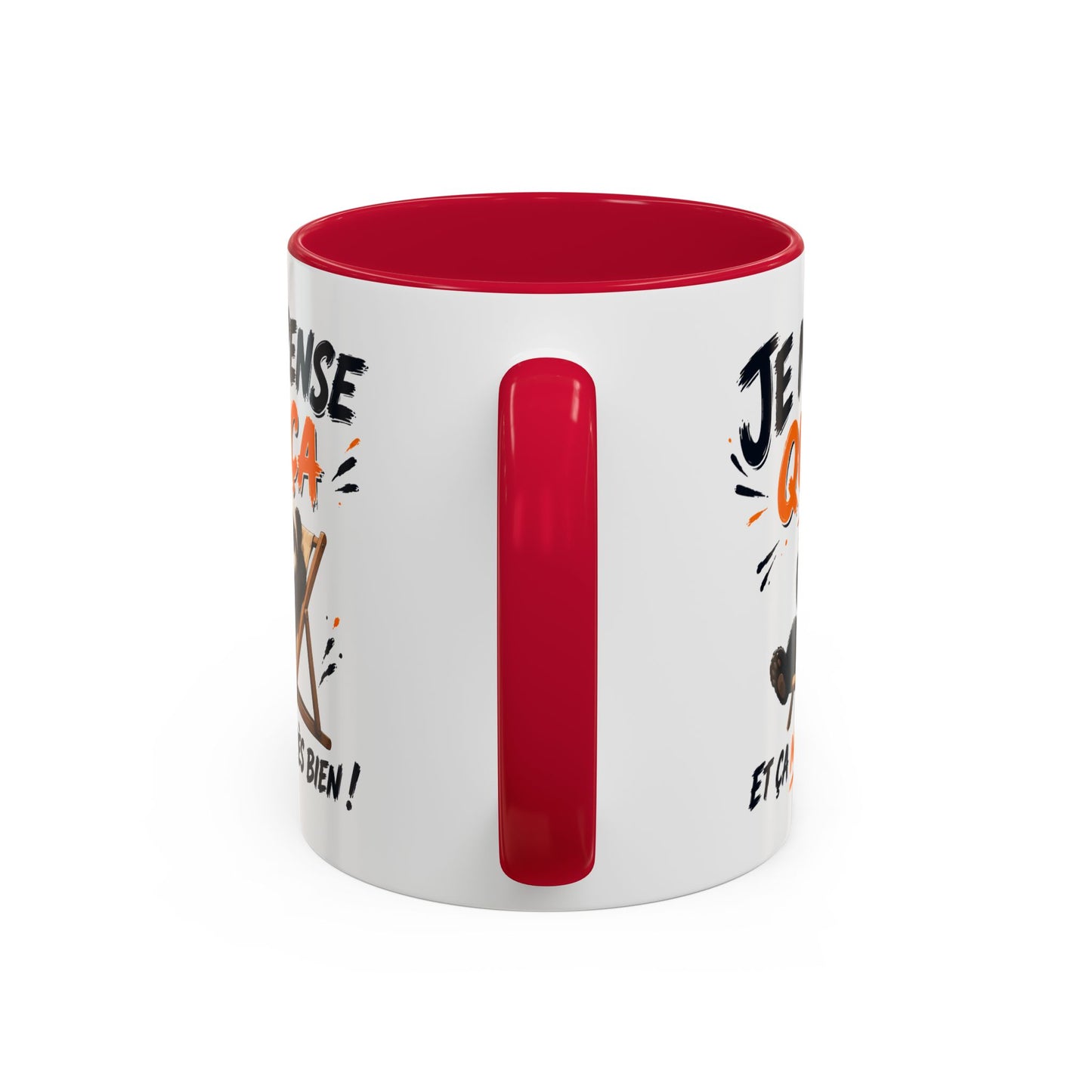 Tasse Je Ne Pense Qu’à Ça – Mug Panda Relax et Humour – Cadeau Original Détente 325ml