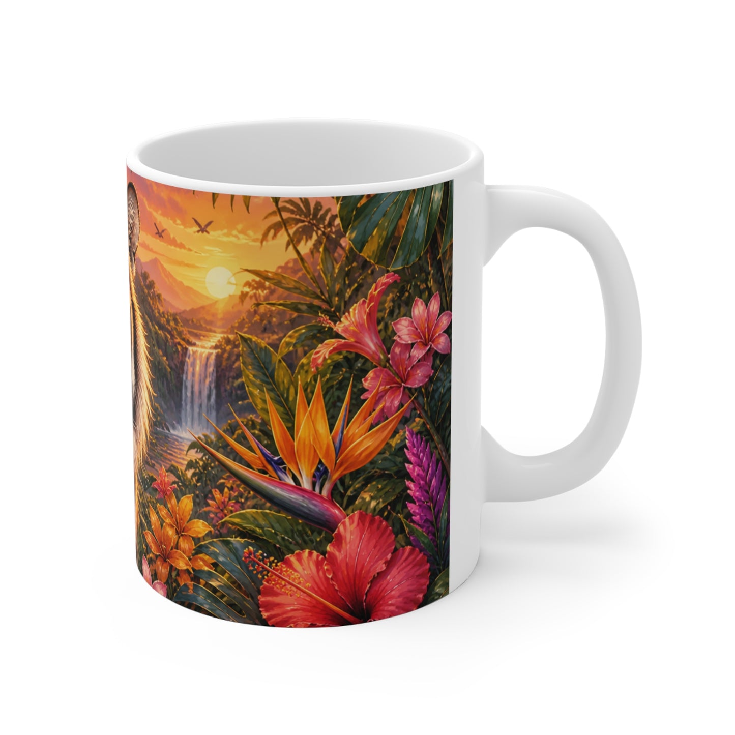 Tasse Tigre Jungle Tropicale – Mug Animal Sauvage Exotique – Cadeau Homme Femme Enfant 325ml