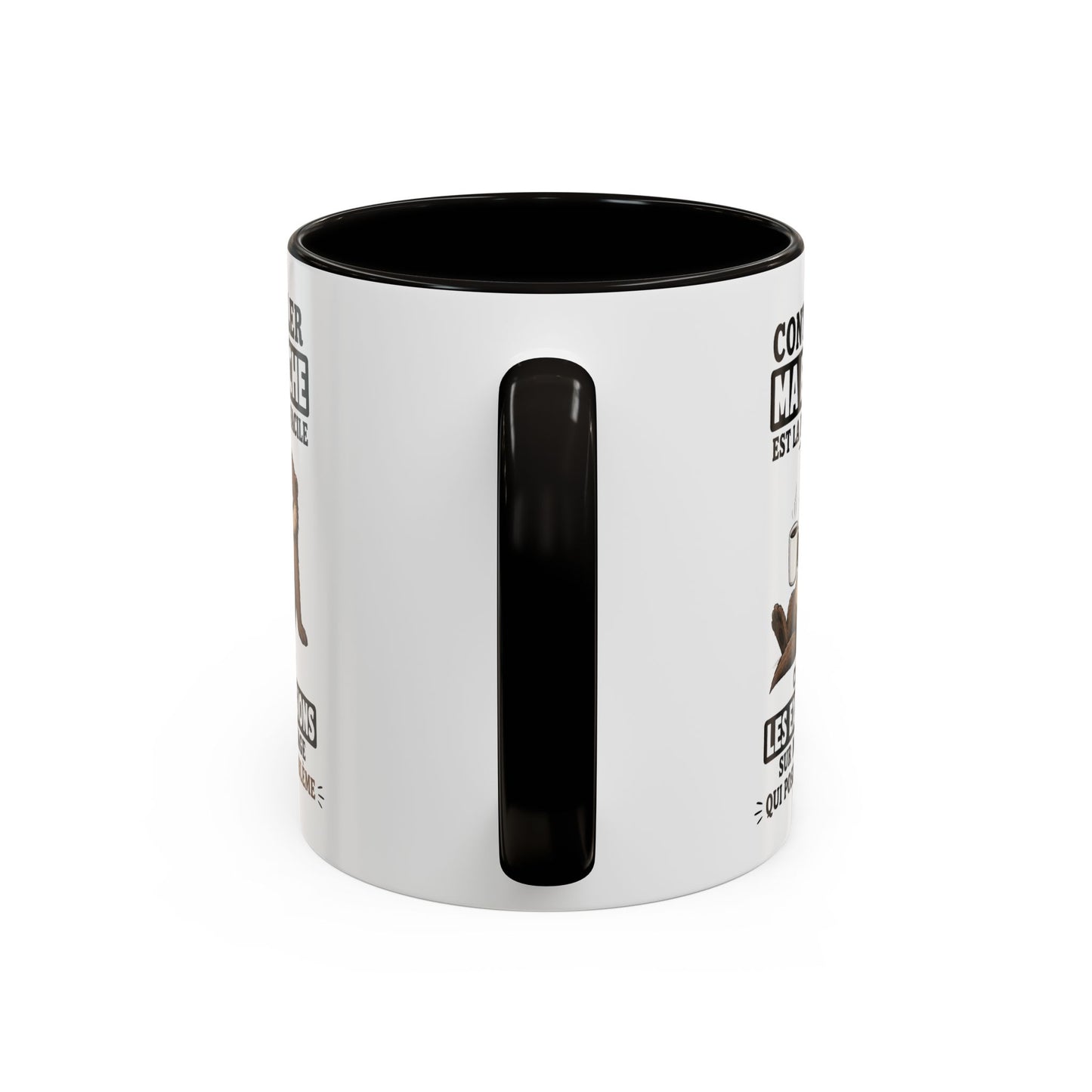 Mug Humoristique – Tasse Loutre Blasée – Cadeau Original Homme et Femme, Collègue, Ami, Famille – 325 ml Noir Bleu Rouge
