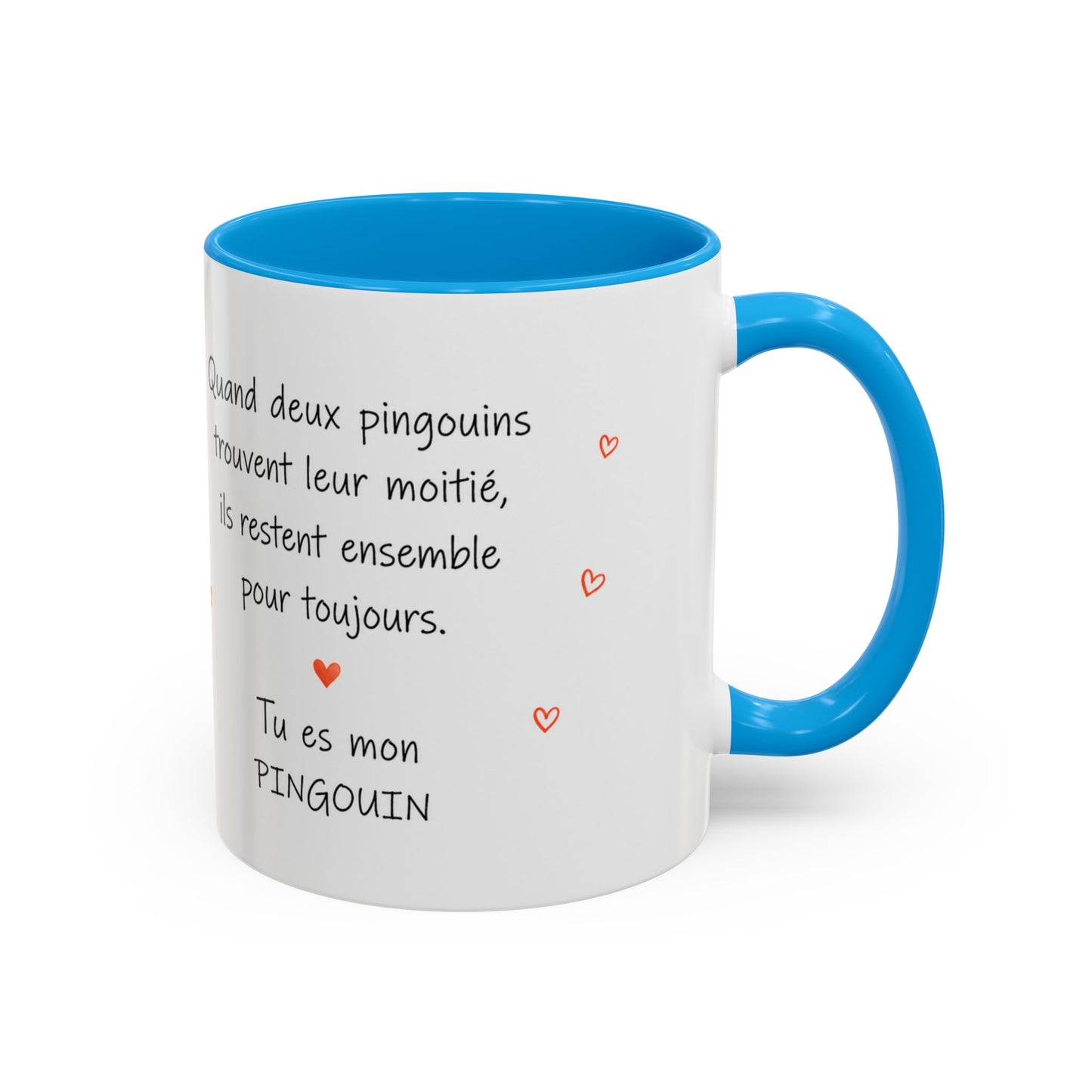 Tasse Tu Es Mon Pingouin – Mug Couple Amoureux Pingouins – Cadeau Saint-Valentin Homme Femme 325ml